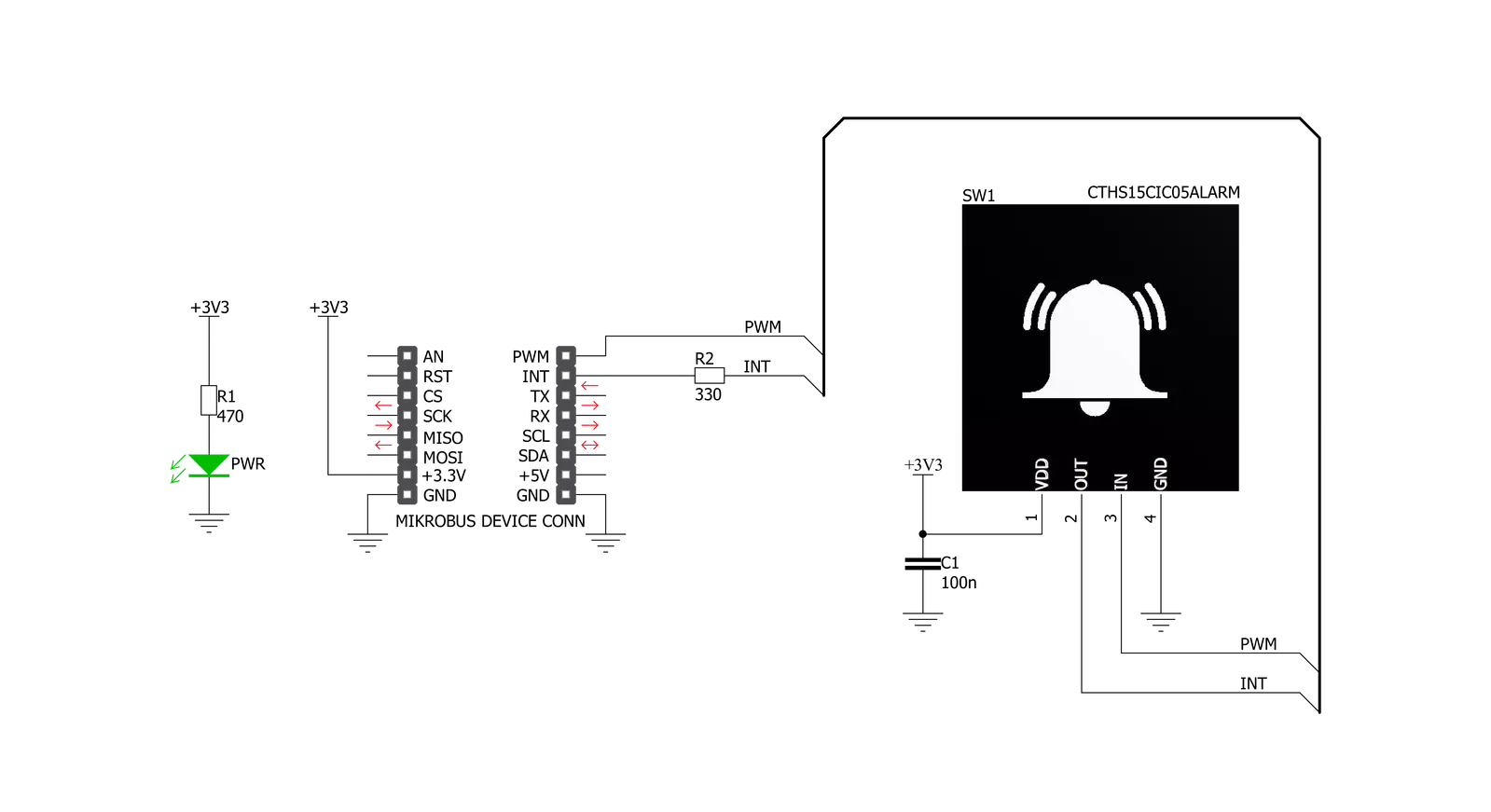 Button Alarm Click Schematic schematic