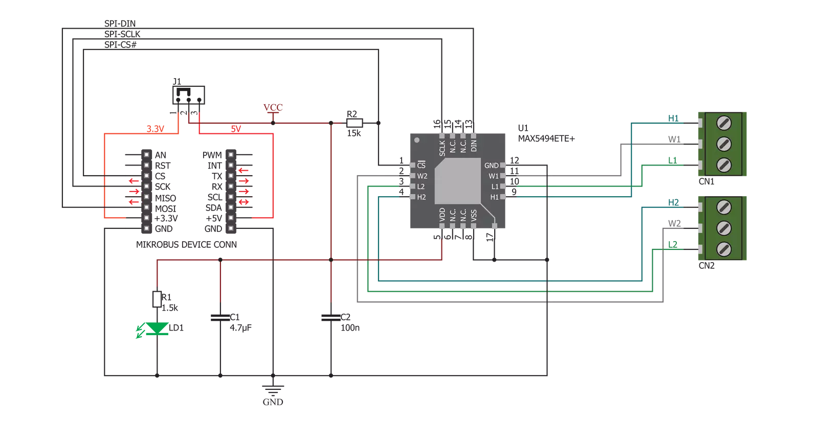 DIGI POT 4 Click Schematic schematic