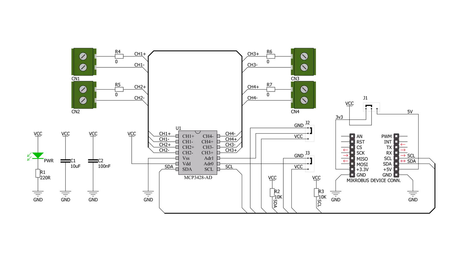 ADC 3 Click Schematic schematic