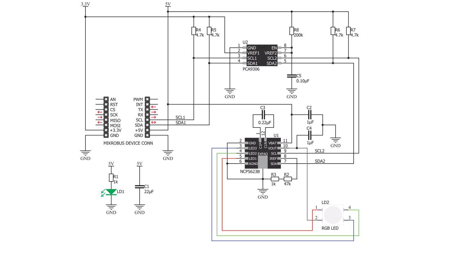 Led Driver 3 Click Schematic schematic