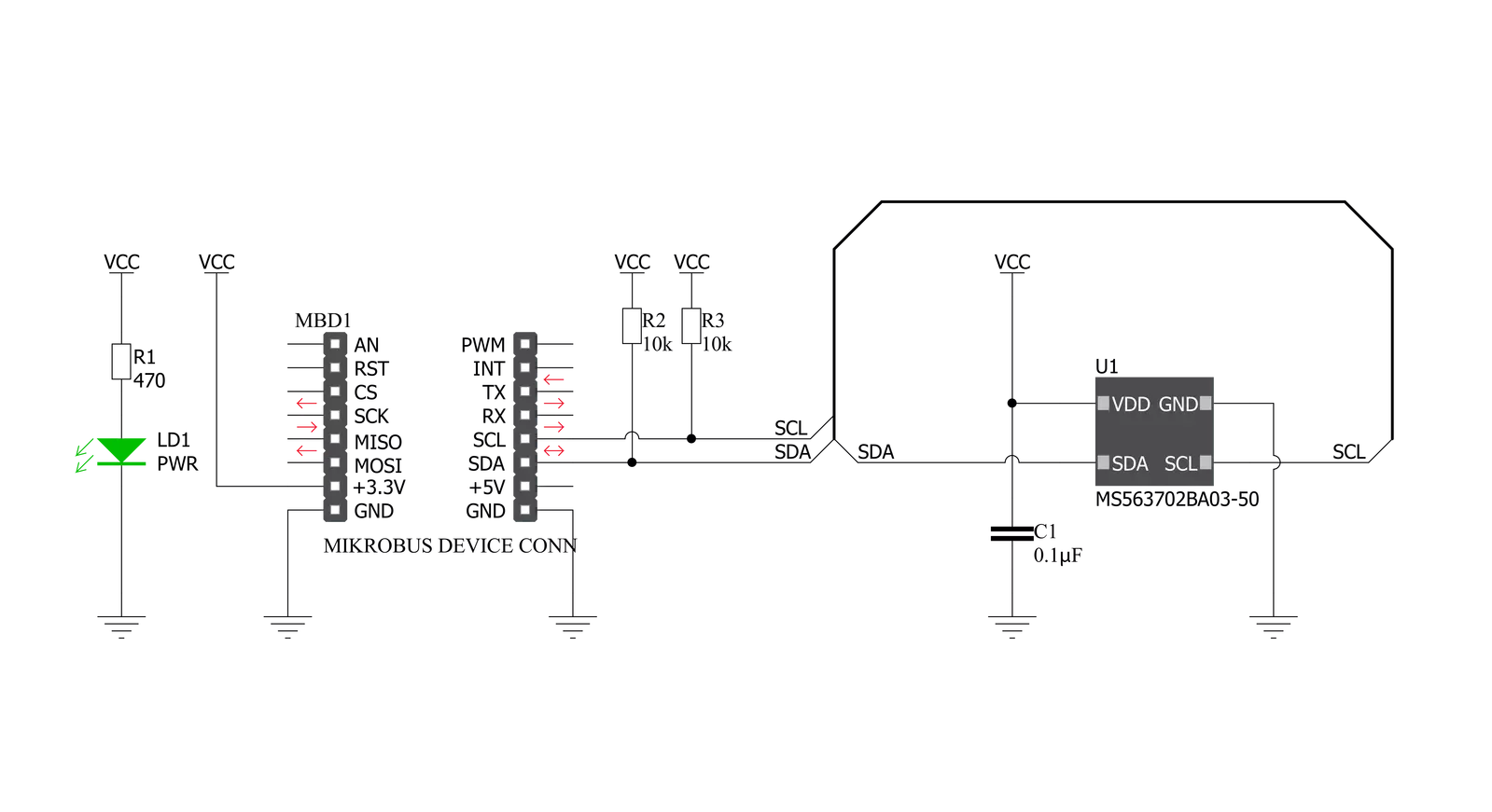 Barometer 5 Click Schematic schematic