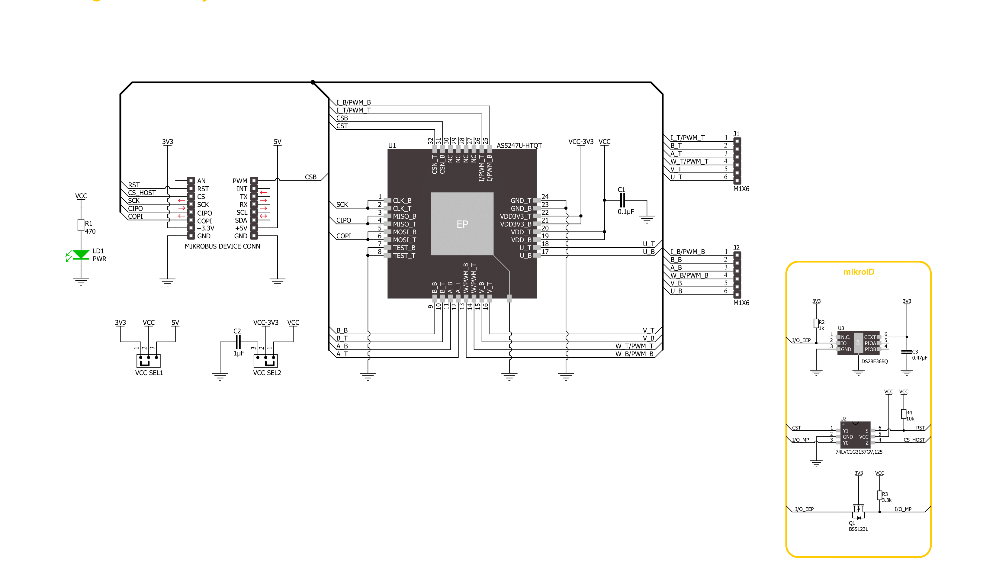 Magnetic Rotary 6 Click Schematic schematic