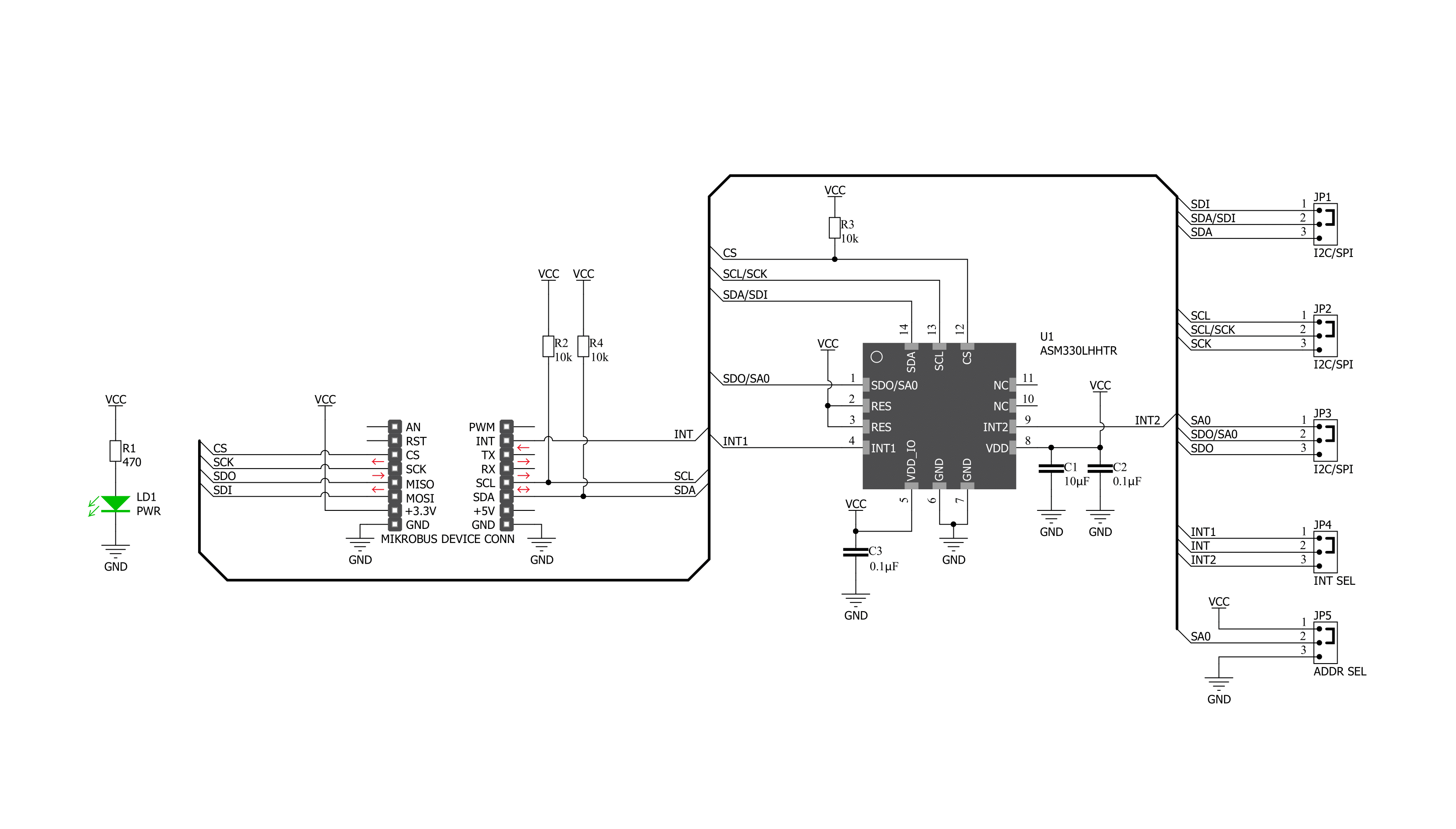 6DOF IMU 15 Click Schematic schematic