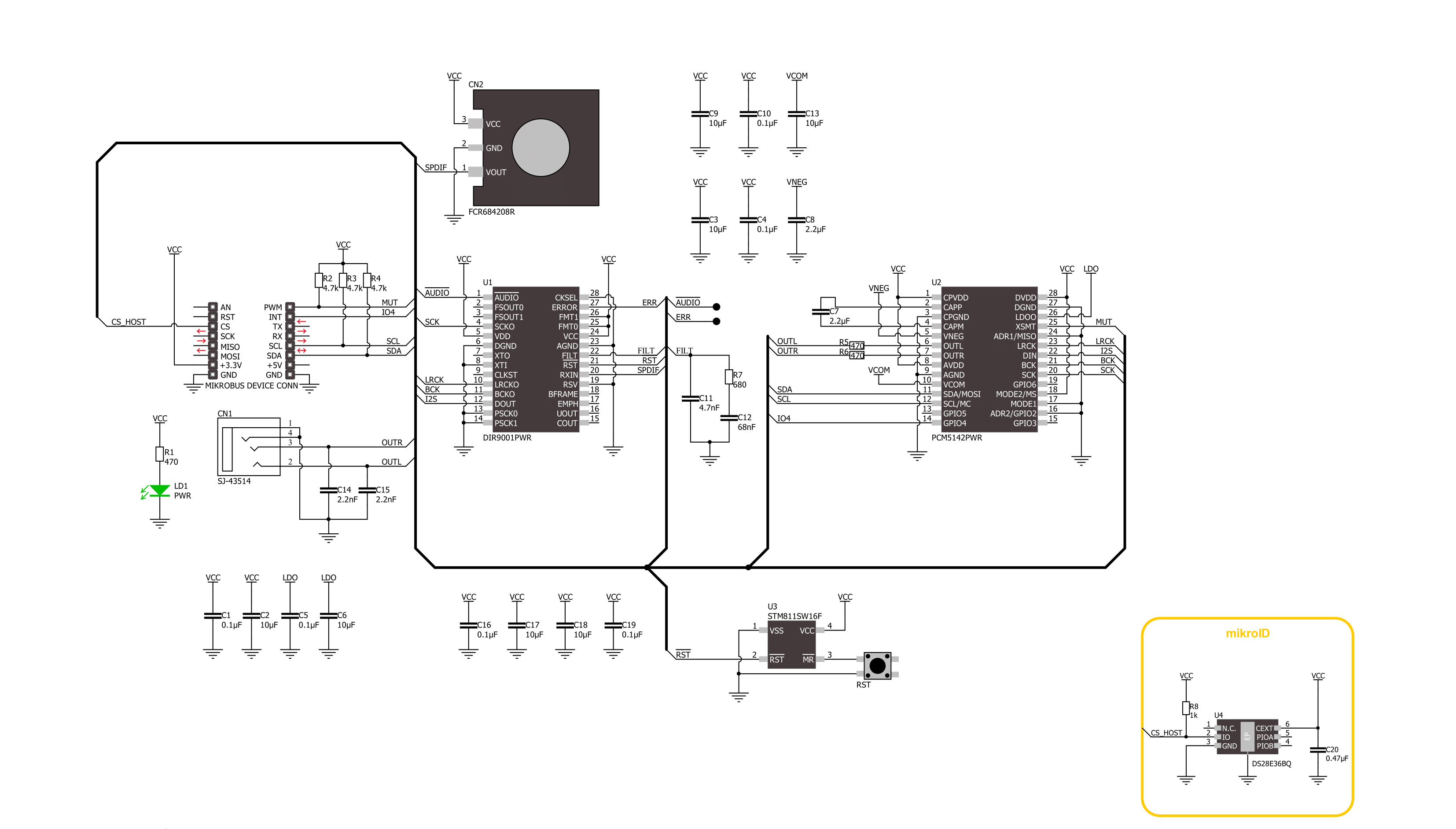 Audio DAC Click Schematic schematic