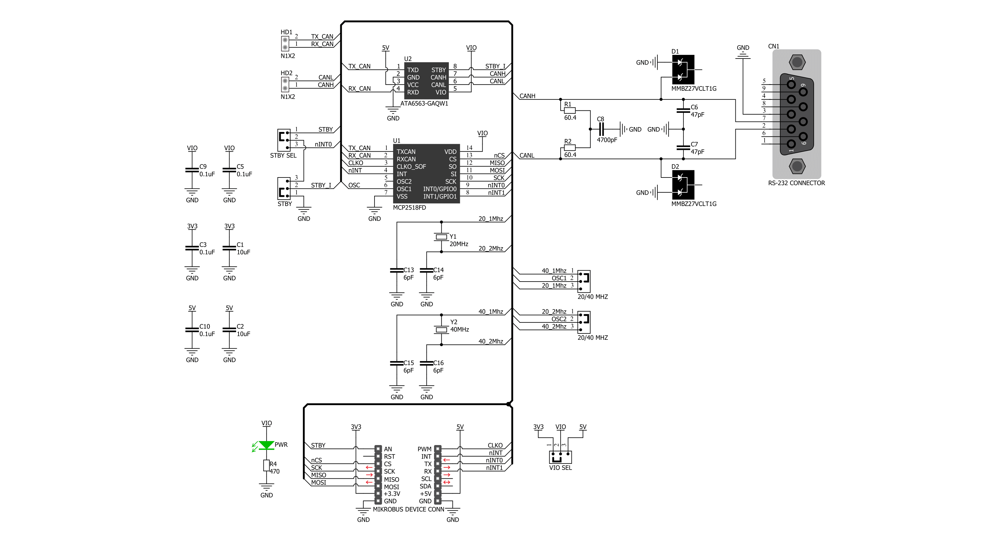 MCP2518FD Click Schematic schematic