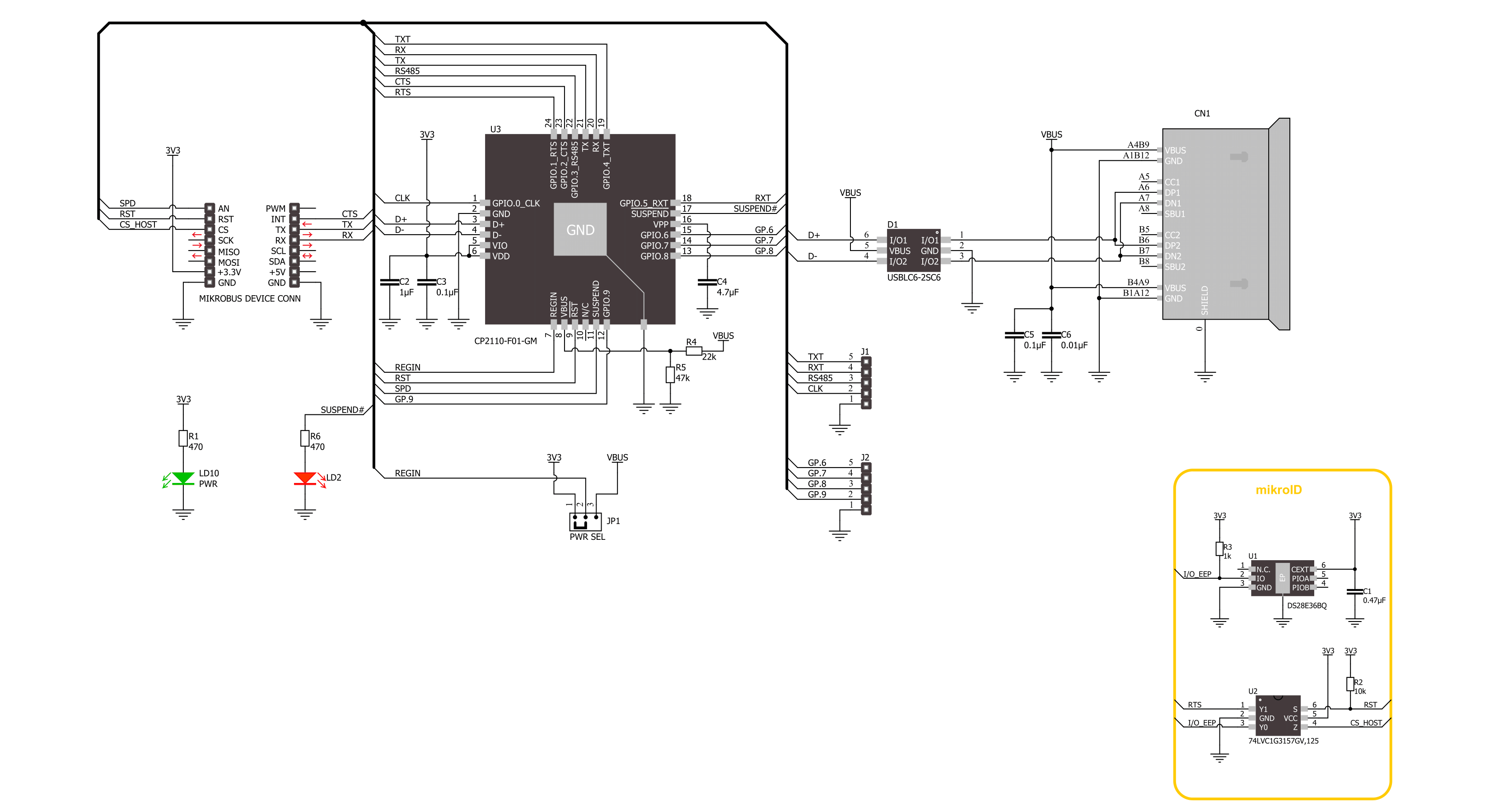 USB UART 5 Click Schematic schematic