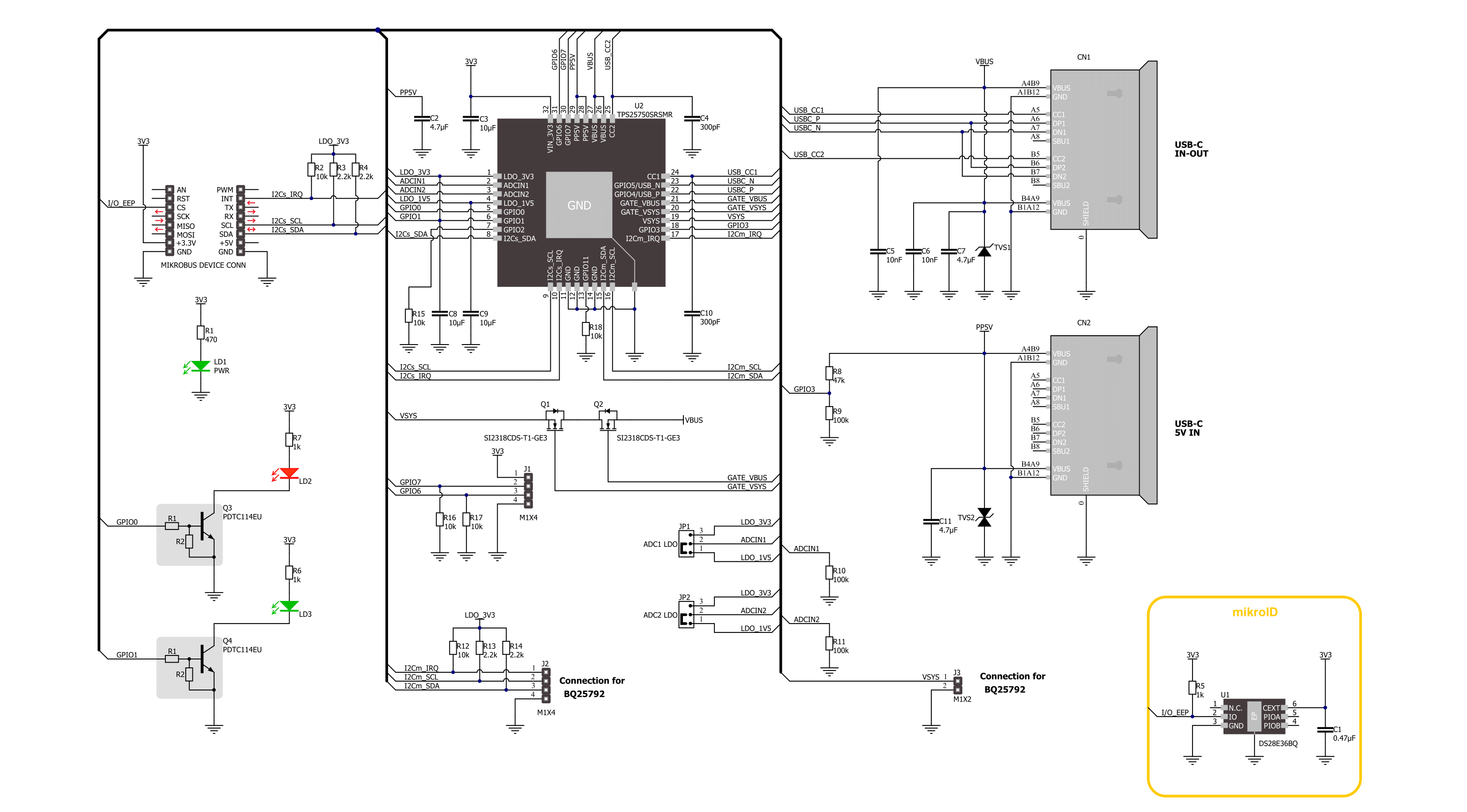 USB-C Power Click Schematic schematic