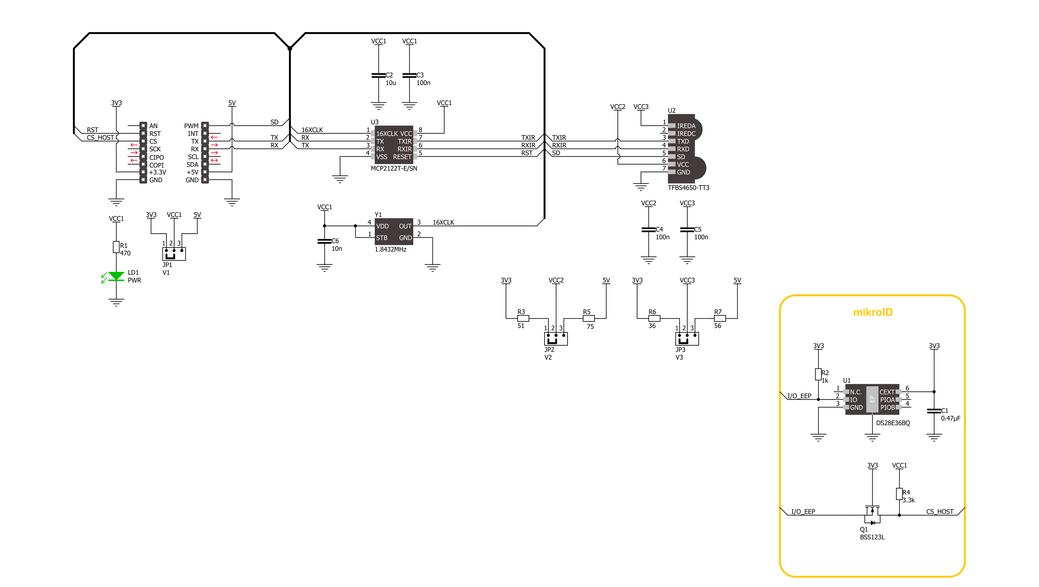 IrDA 4 Click Schematic schematic