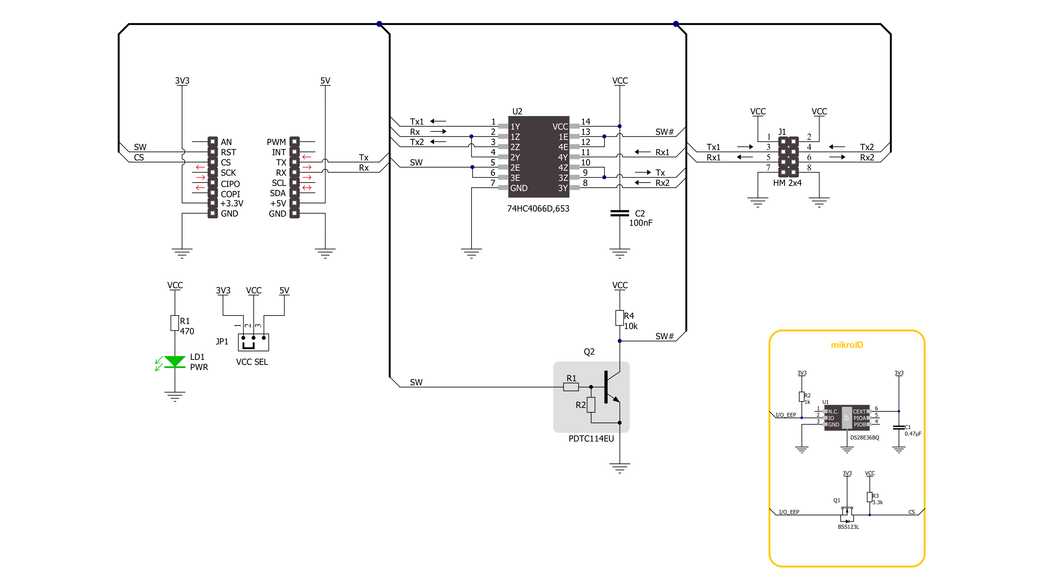 UART MUX 4 Click Schematic schematic