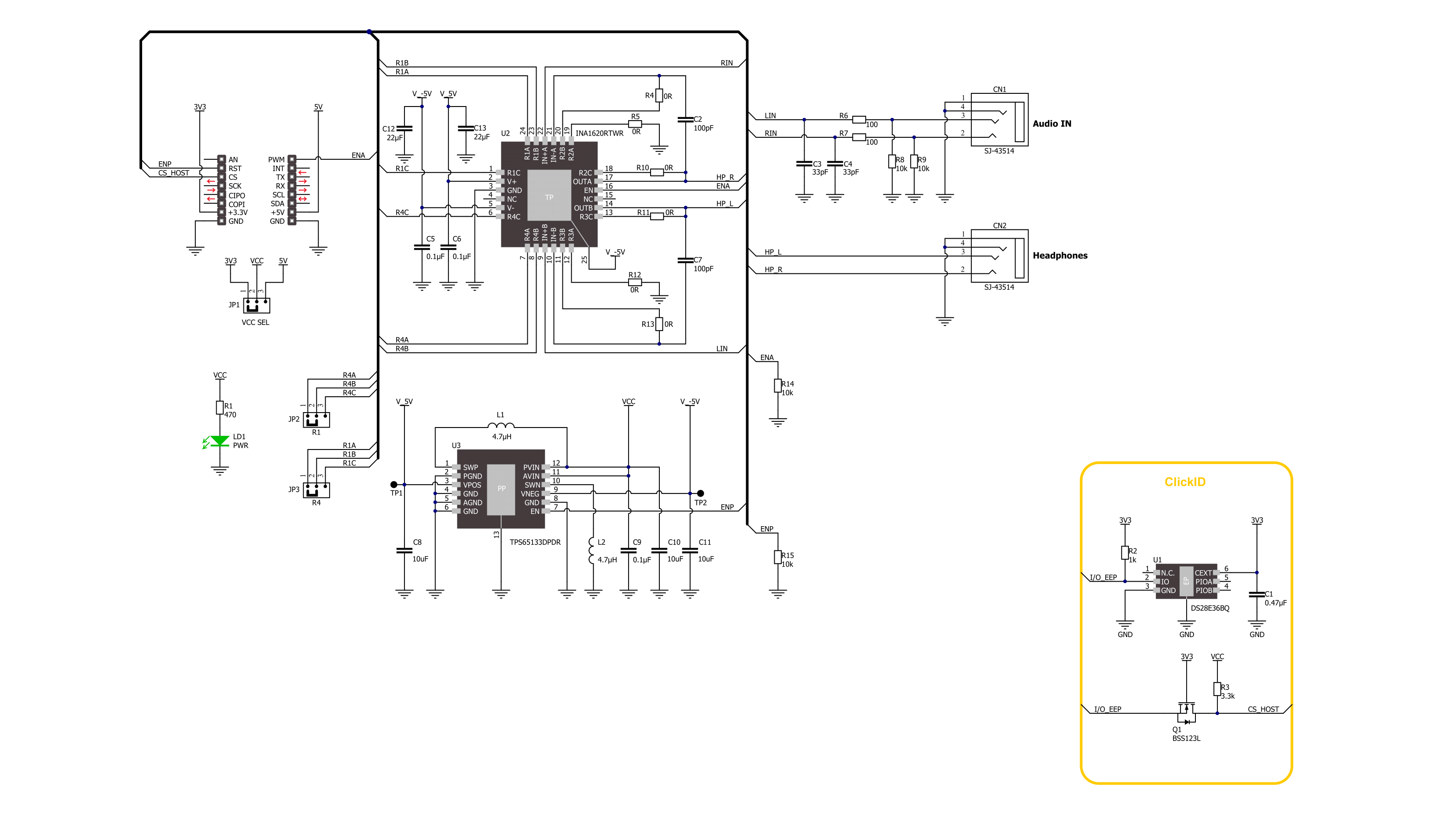 Headphone AMP 3 Click Schematic schematic