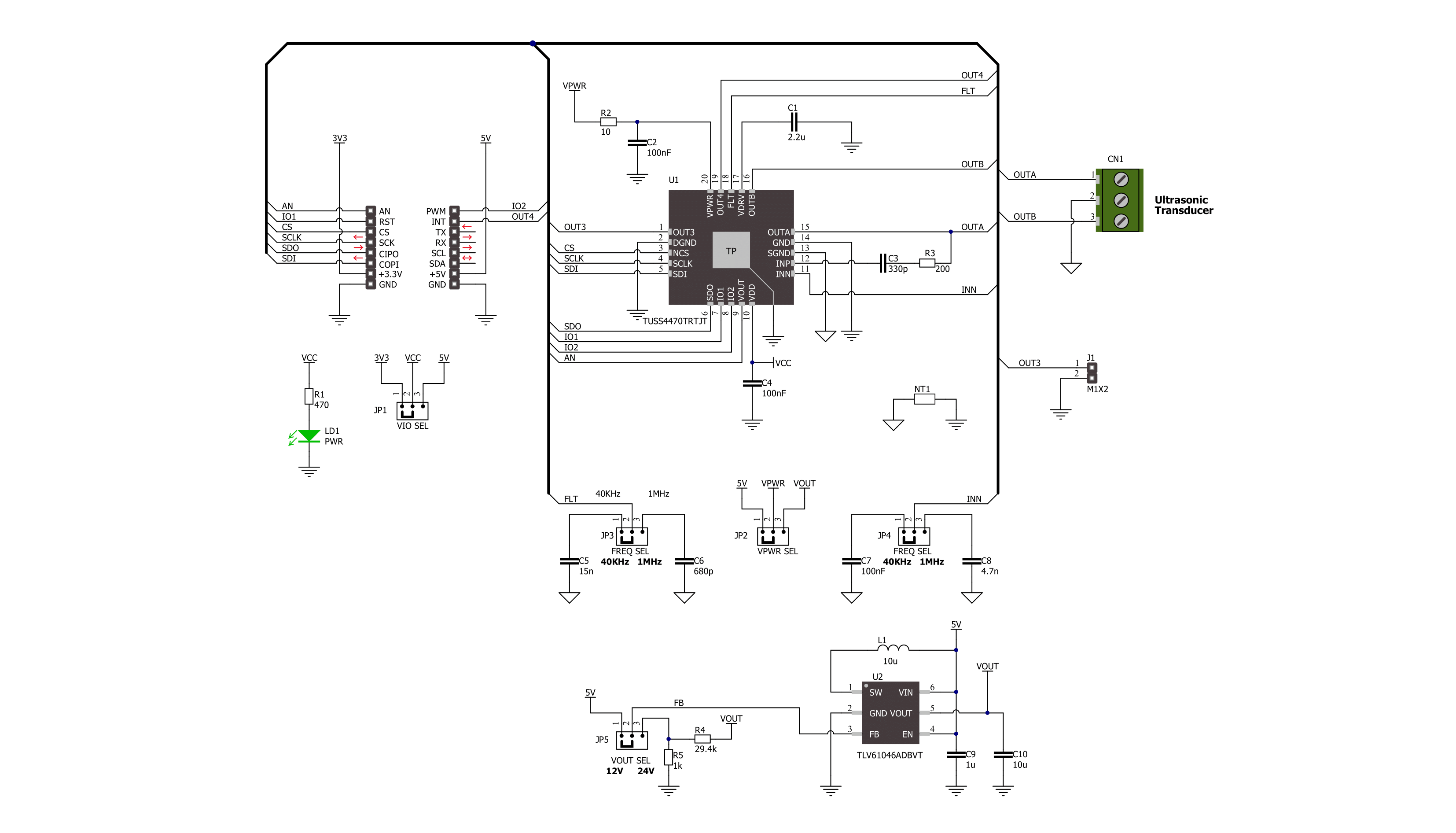 Ultrasonic 5 Click Schematic schematic