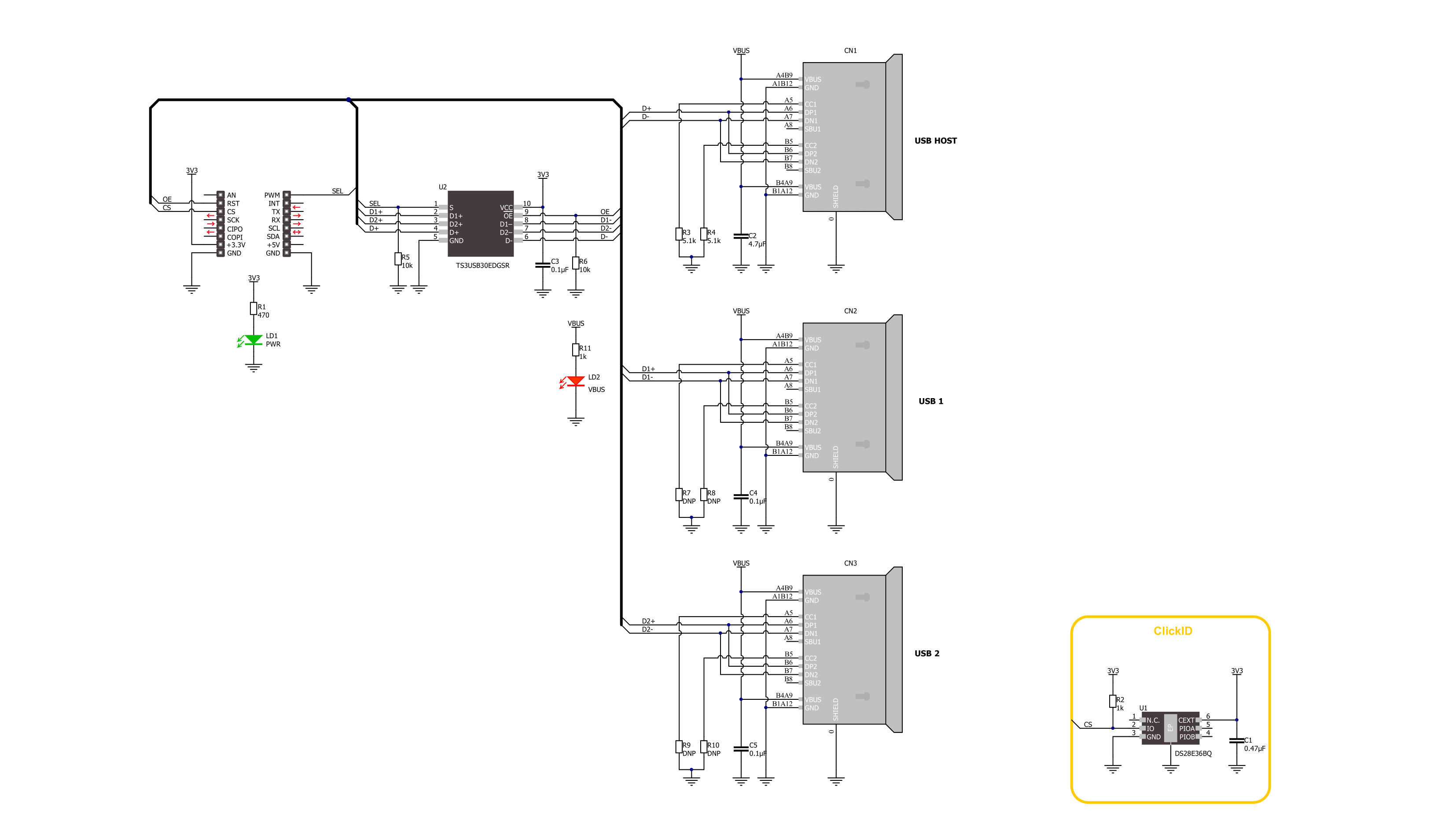 USB MUX Click Schematic schematic