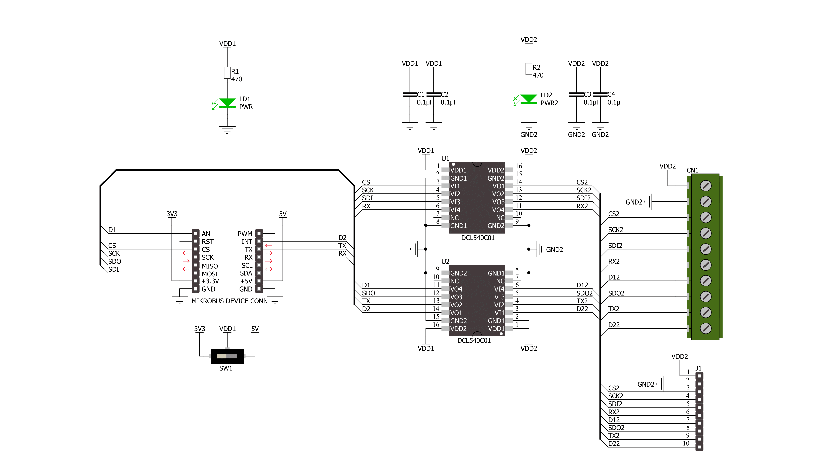 DIGI Isolator Click Schematic schematic