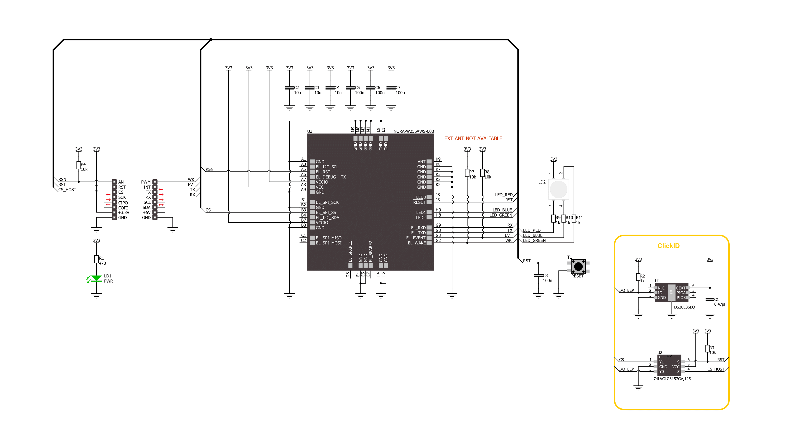 IoT ExpressLink 3 Click Schematic schematic