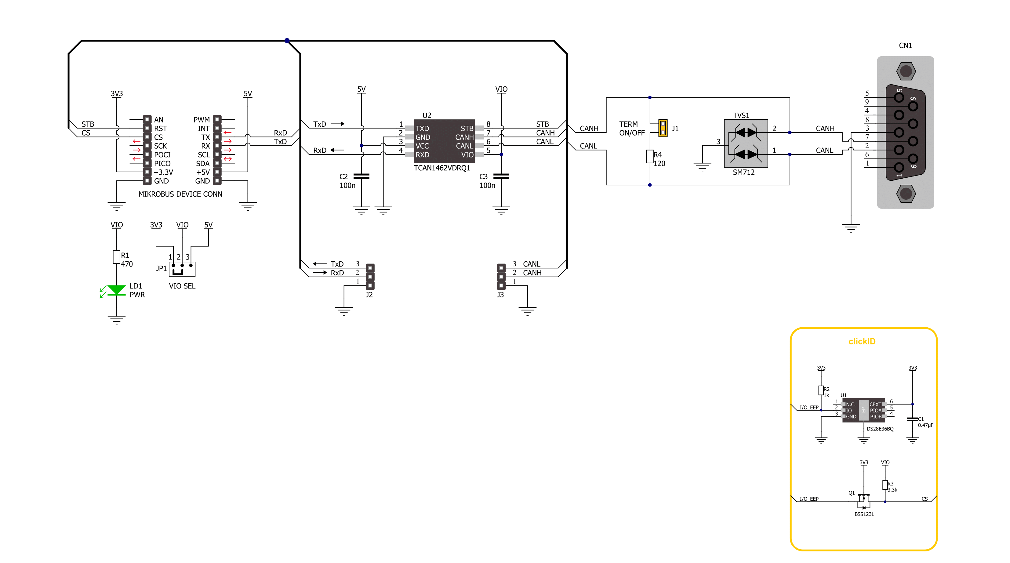 CAN FD 7 Click Schematic schematic