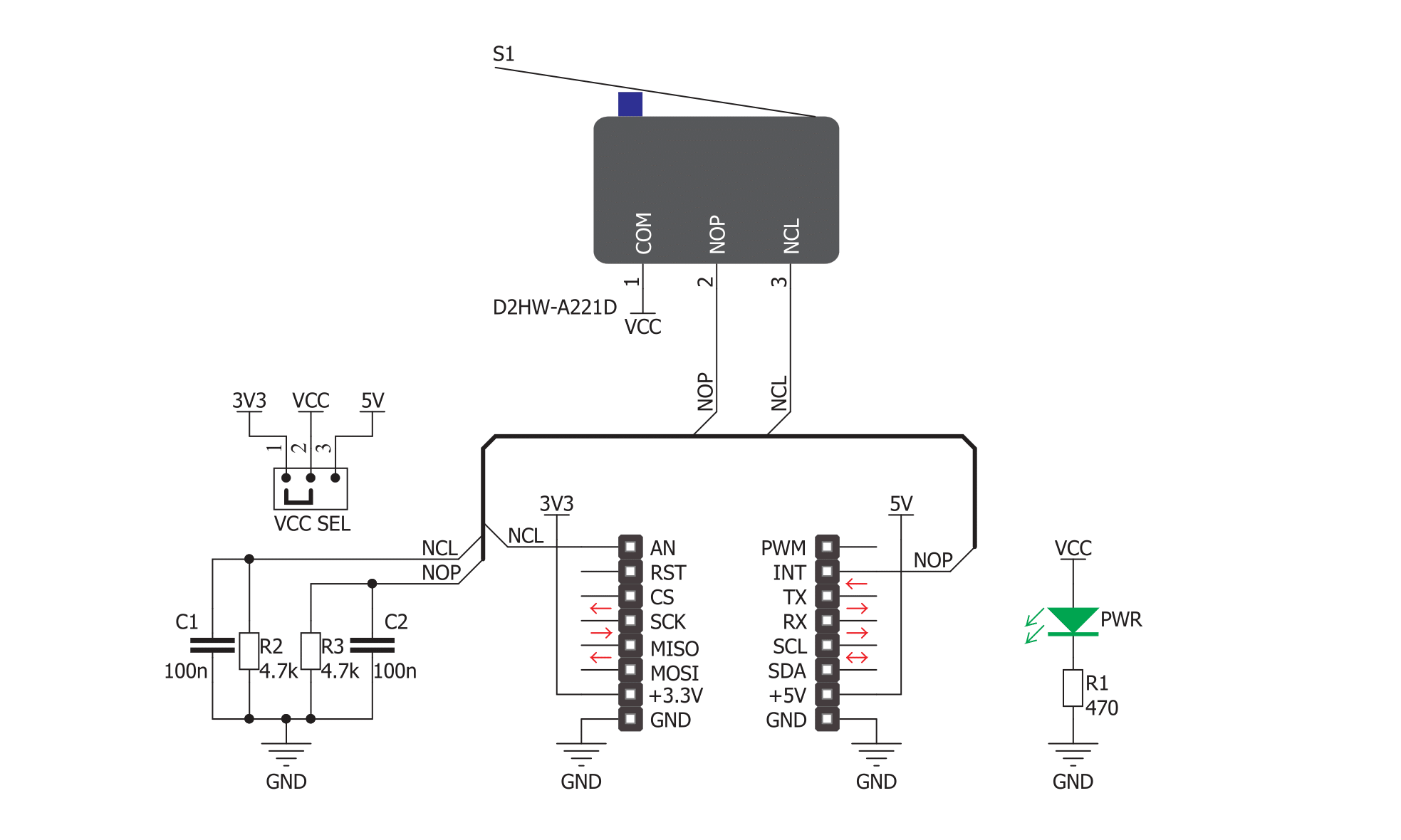 Tamper 2 Click Schematic schematic