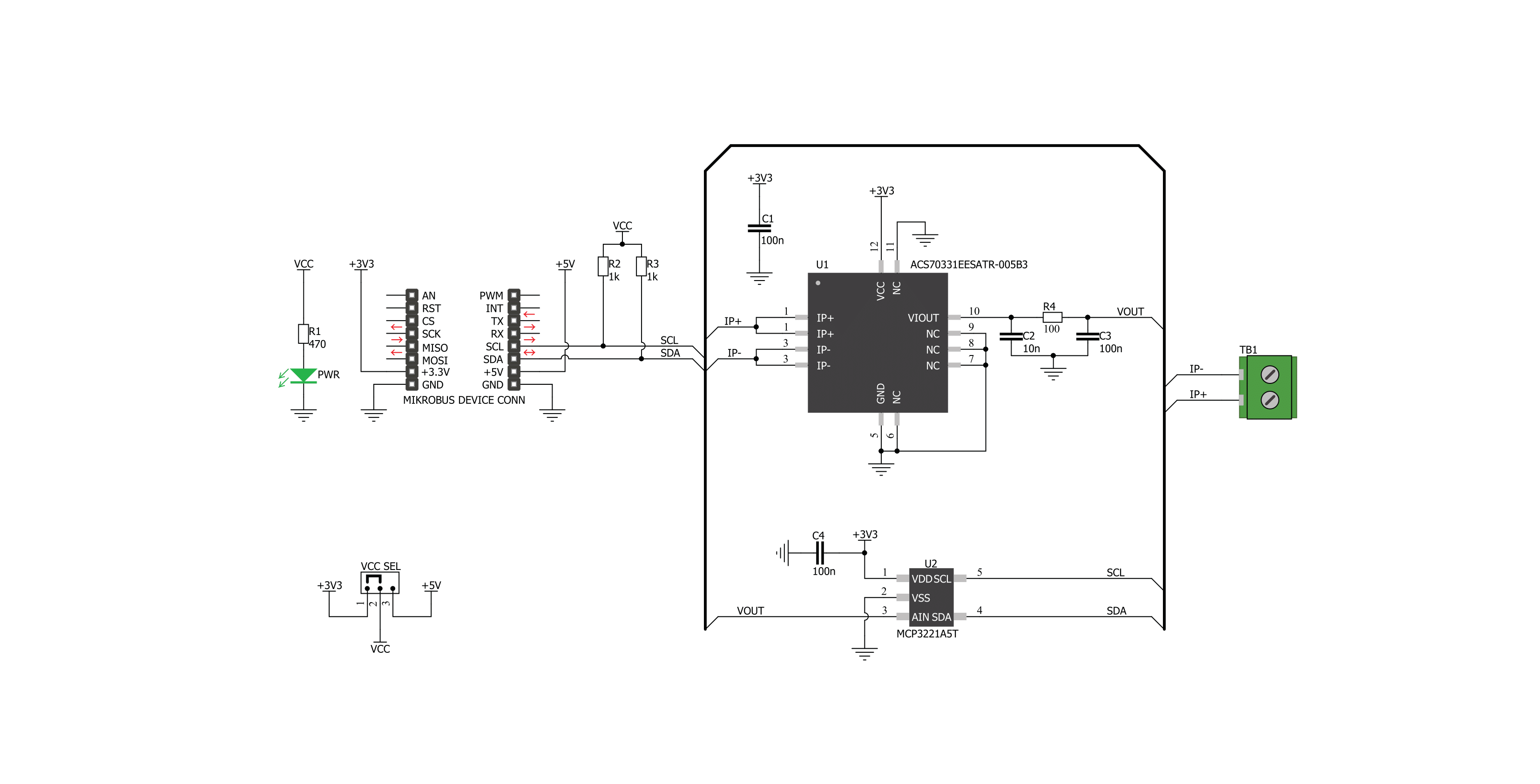 Hall Current 4 Click Schematic schematic