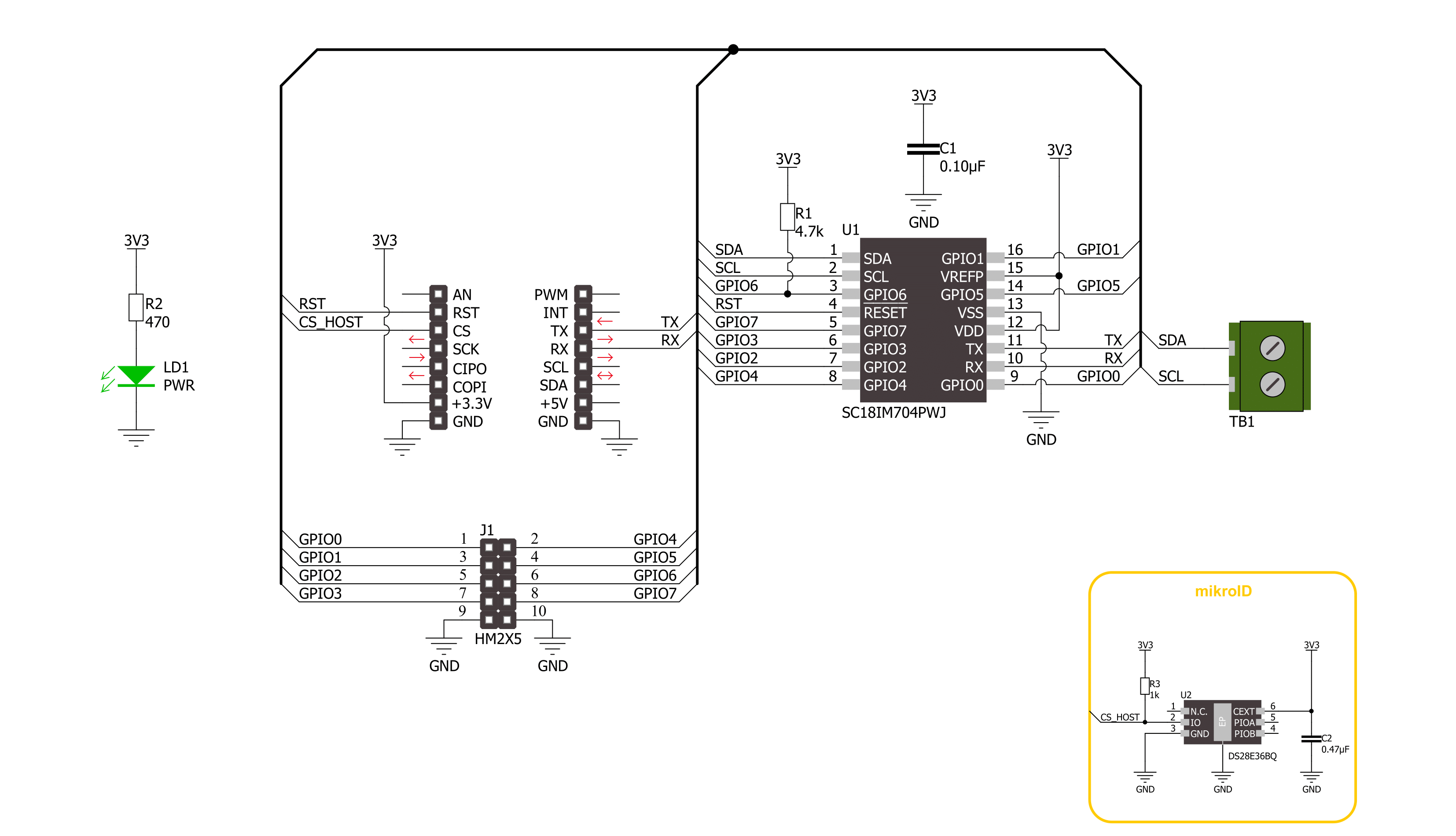 UART to I2C Click Schematic schematic