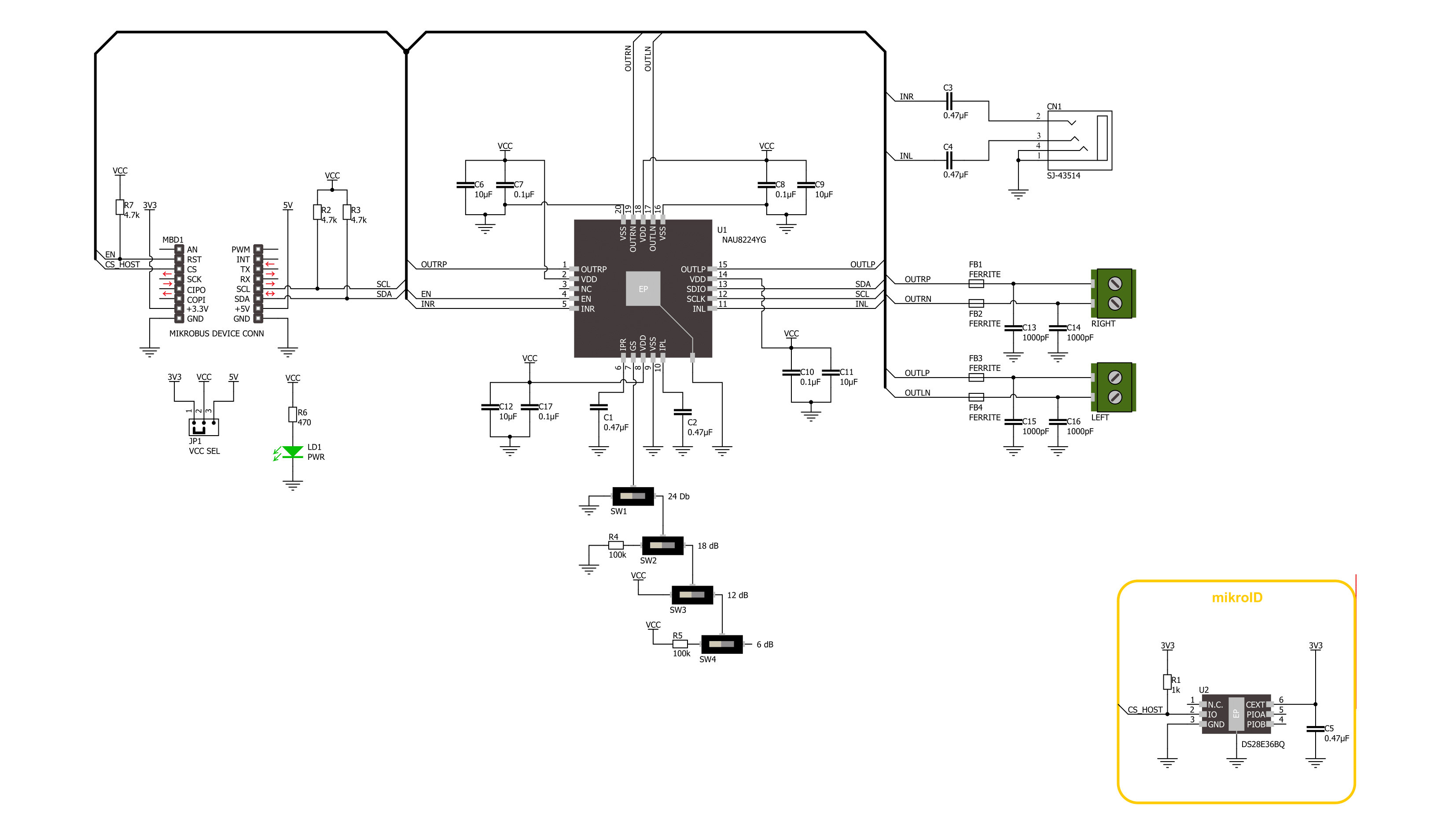 AudioAMP 11 Click Schematic schematic