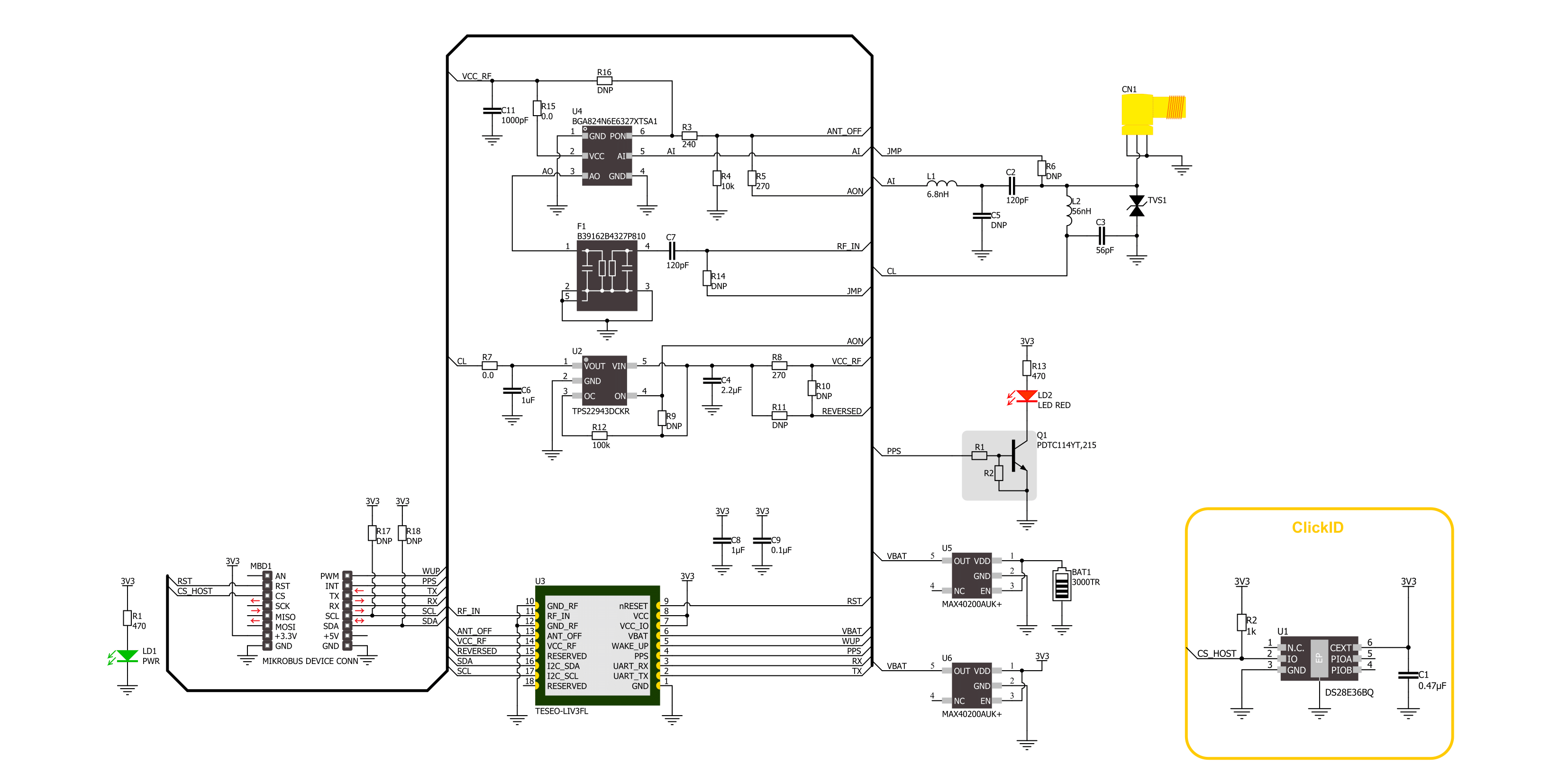 GNSS 6 Click Schematic schematic