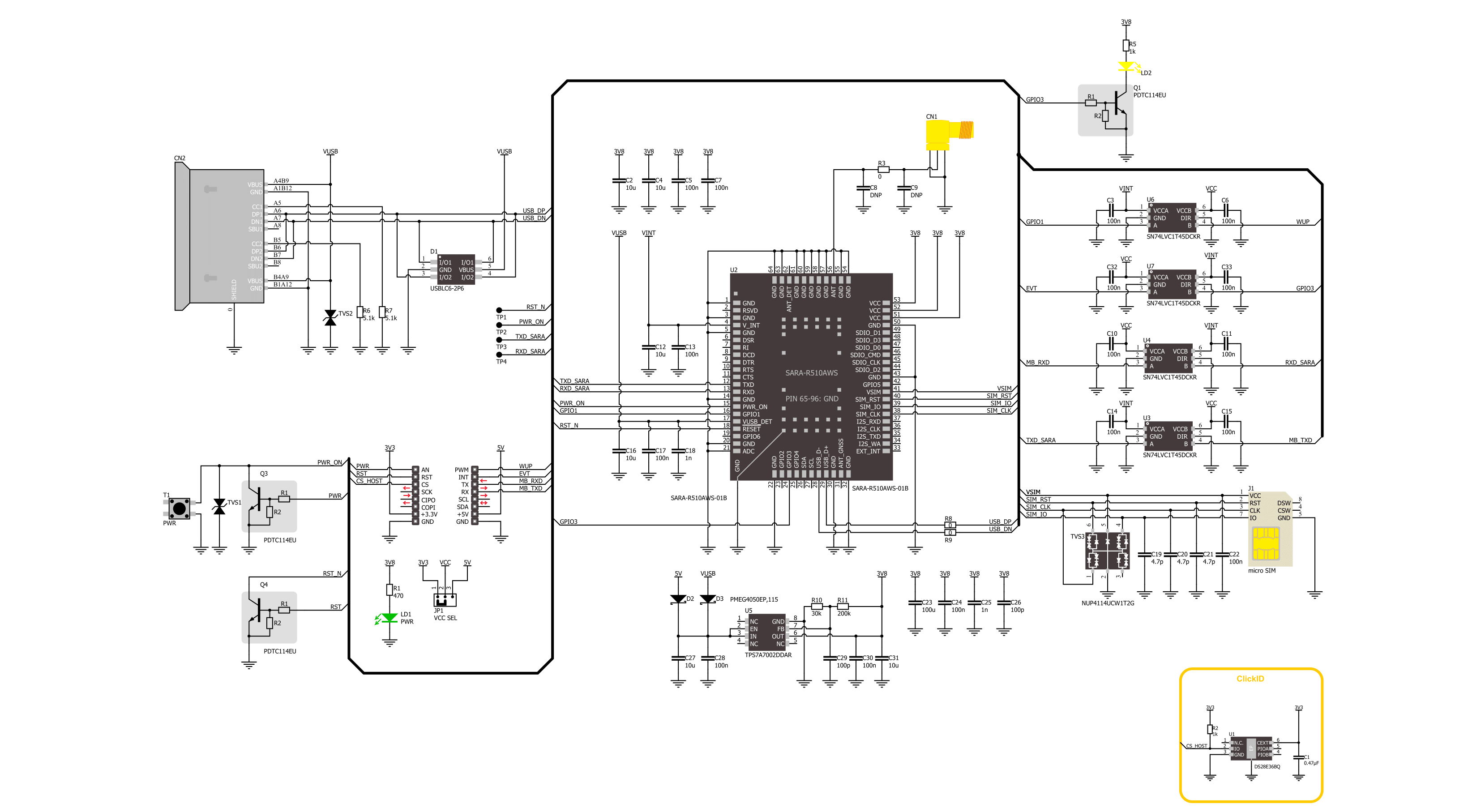 IoT ExpressLink 2 Click Schematic schematic