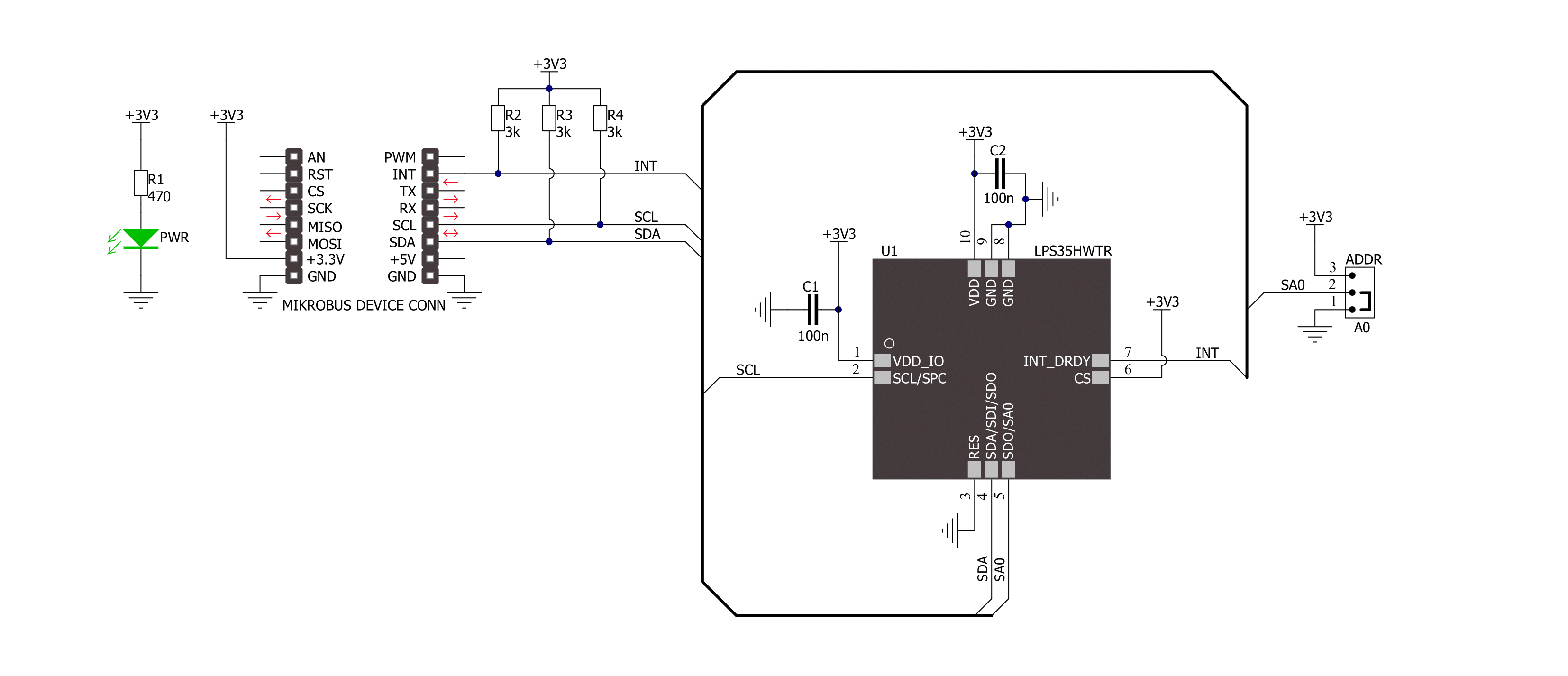 Barometer 2 Click Schematic schematic