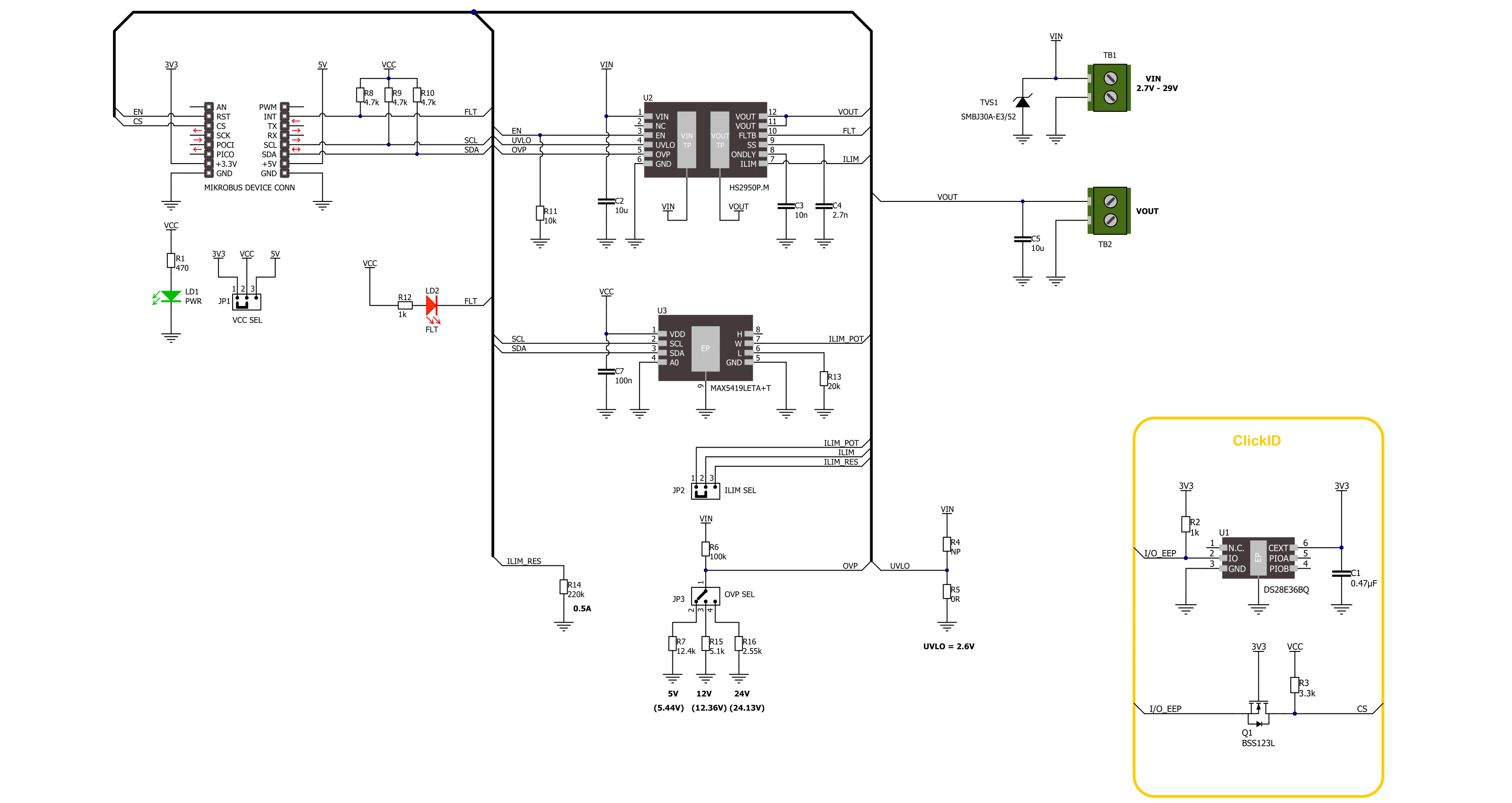 Current Limit 10 Click Schematic schematic