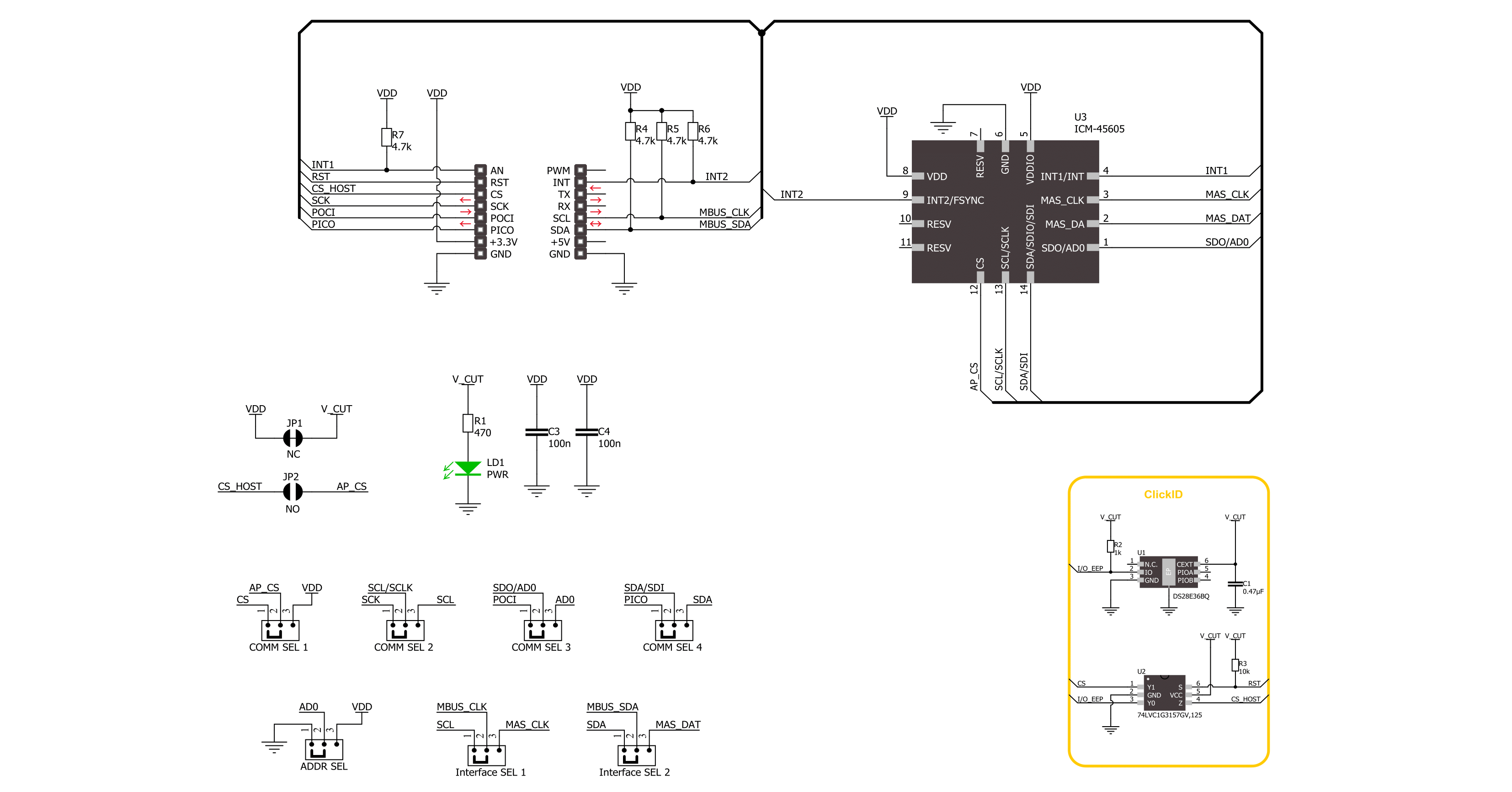 6DOF IMU 16 Click Schematic schematic