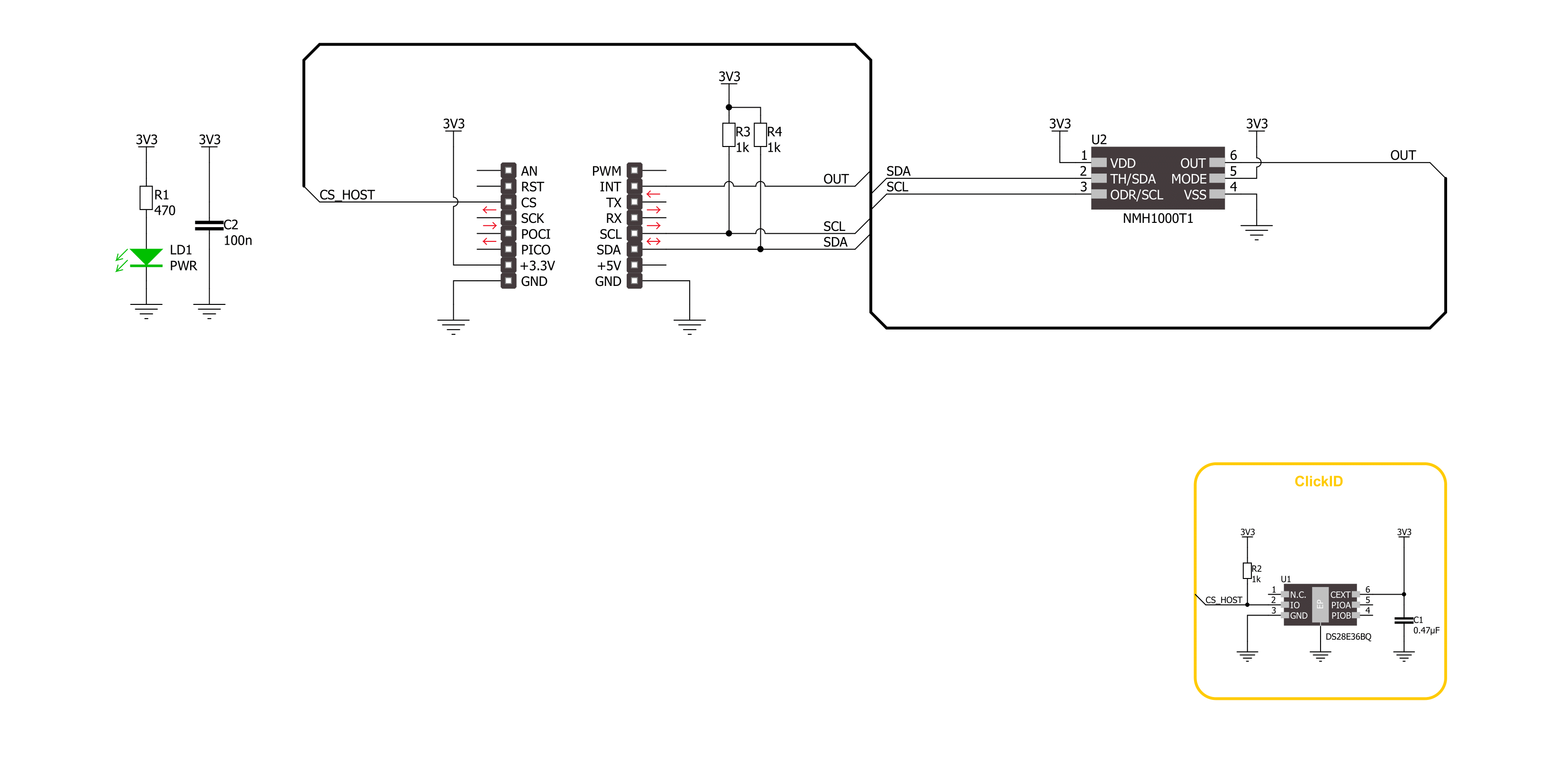 Hall Switch 3 Click Schematic schematic