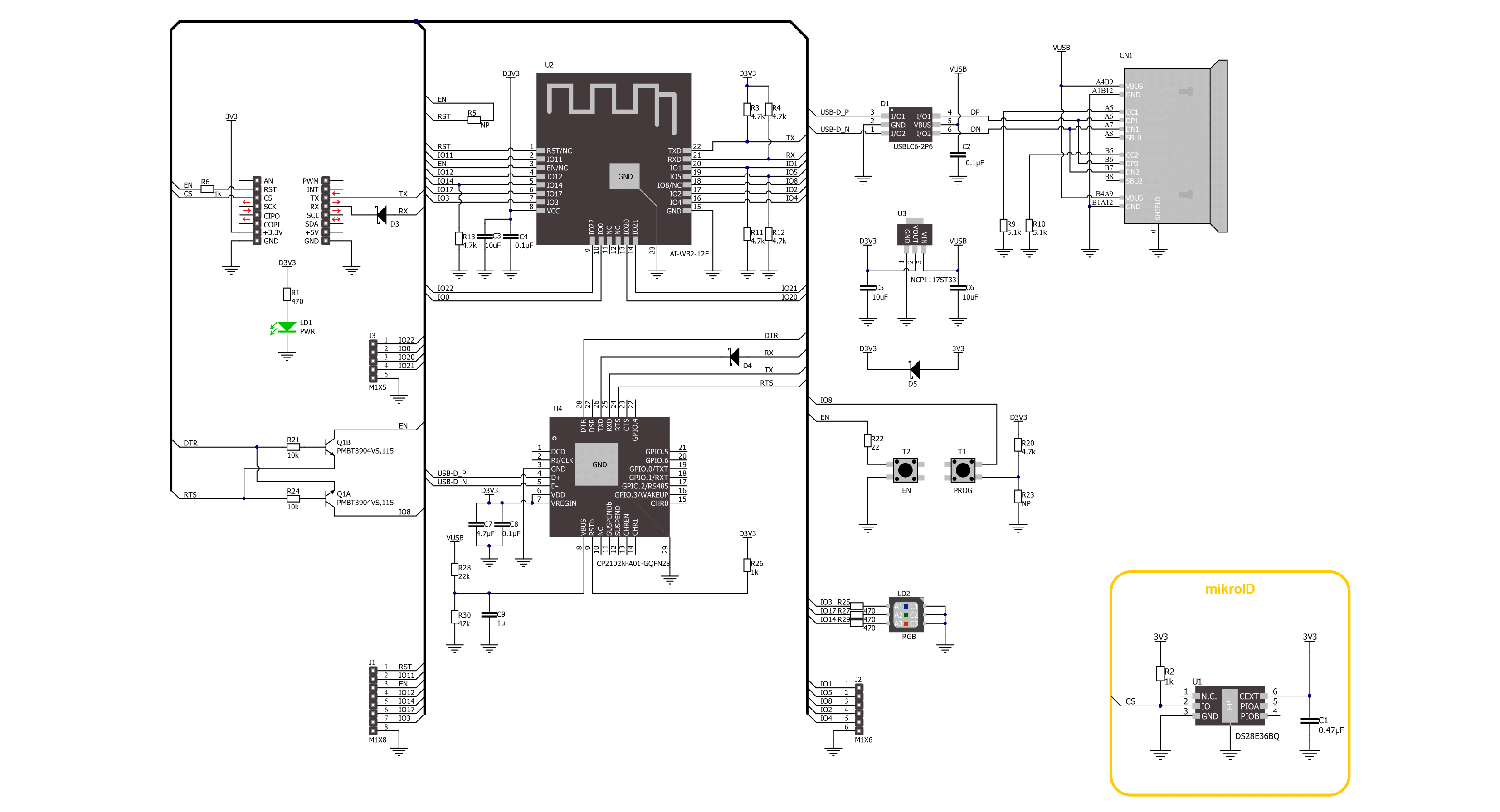 Ai-WB2-12F Click Schematic schematic