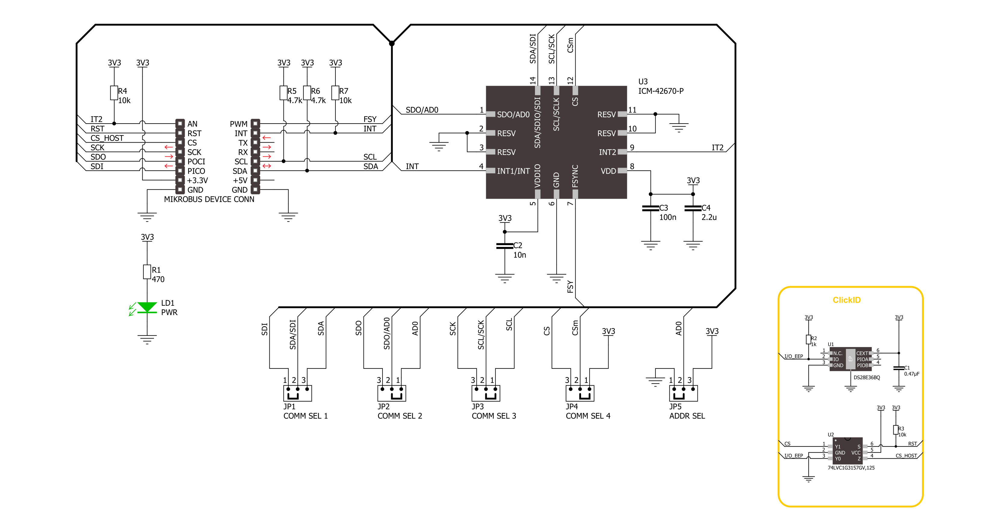 6DOF IMU 22 Click Schematic schematic