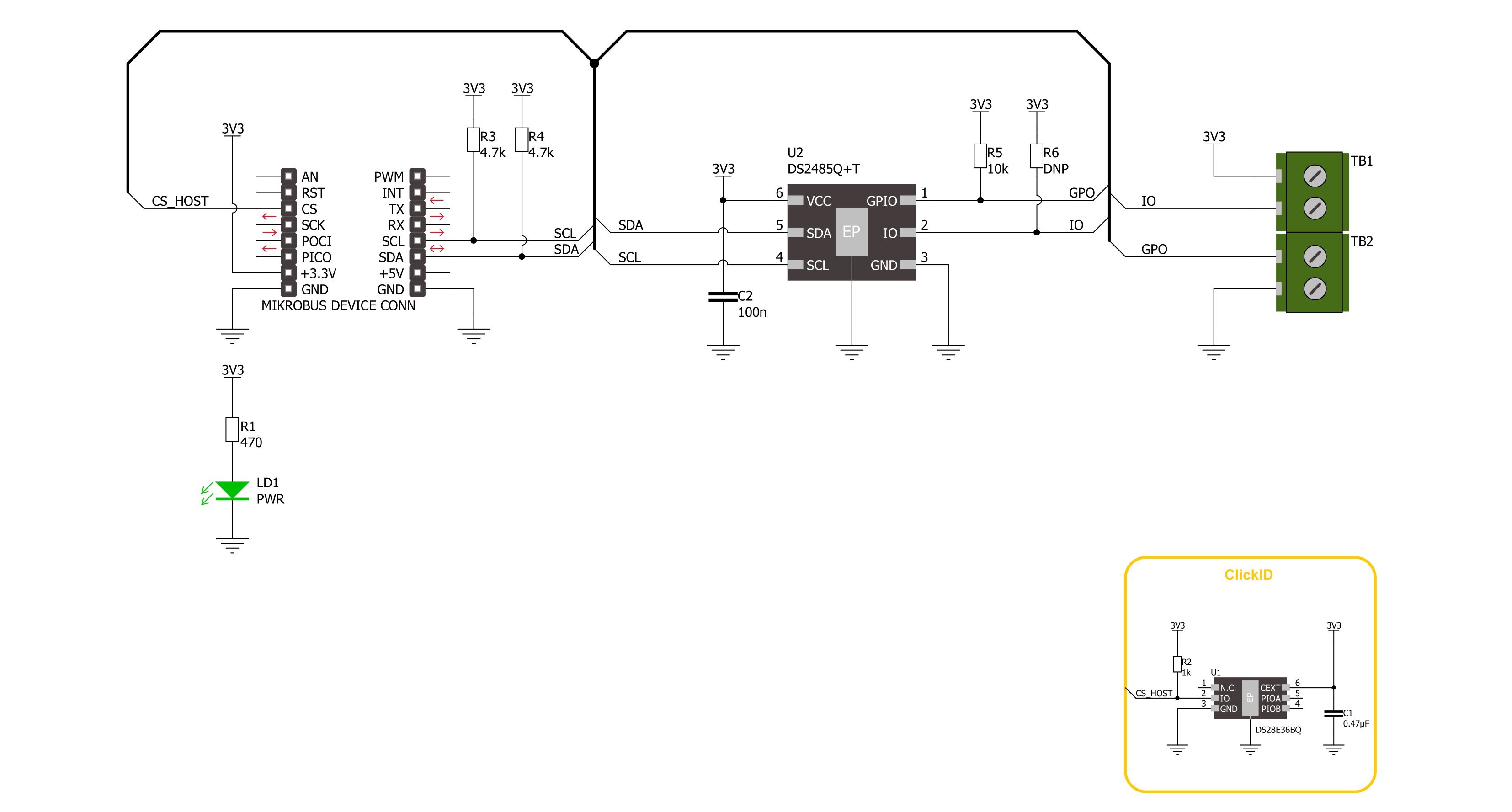 I2C 1-Wire 2 Click Schematic schematic