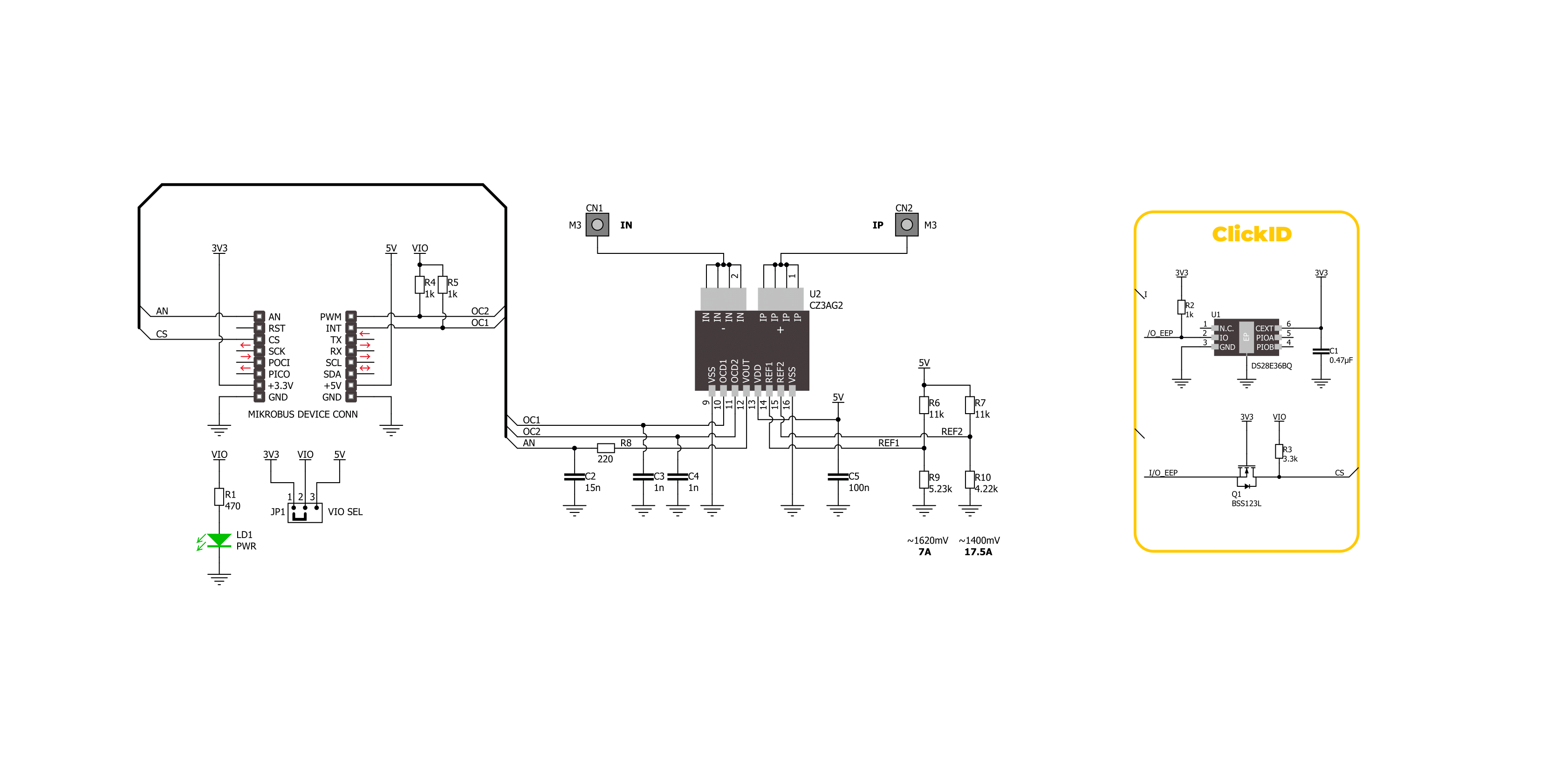 Hall Current 19 Click Schematic schematic