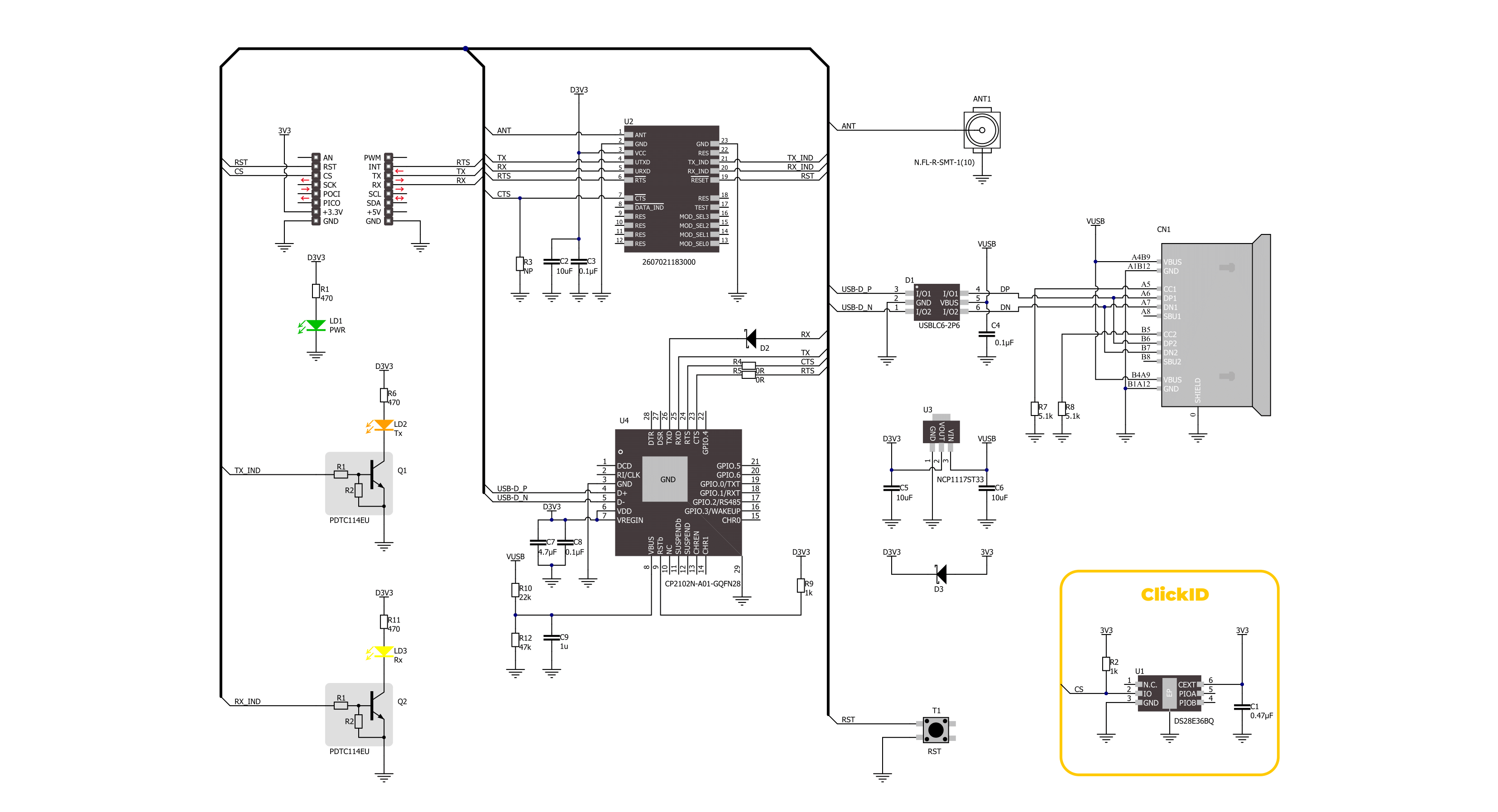 M-BUS RF 3 Click Schematic schematic