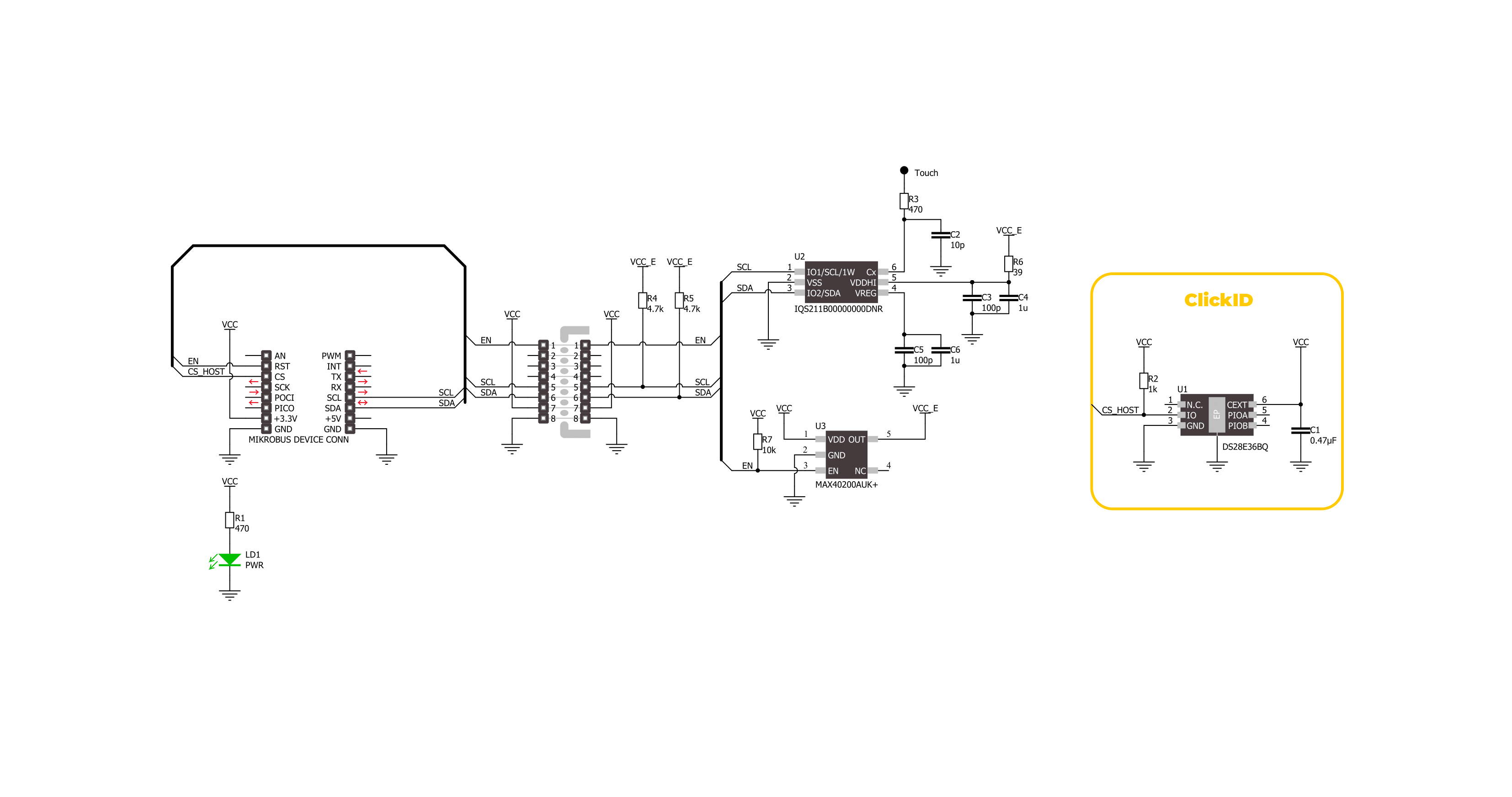 Cap Touch 4 Click Schematic schematic