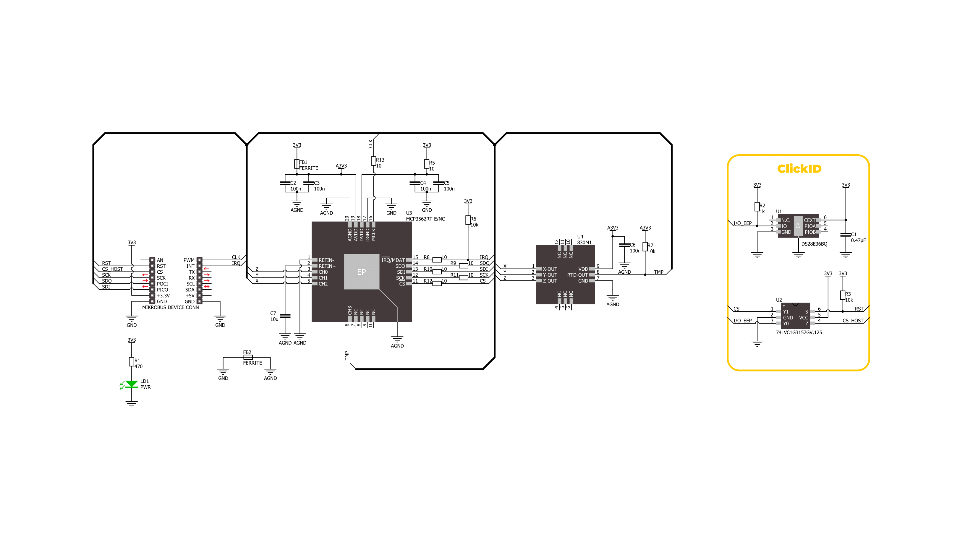 Piezo Accel 2 Click - 25g Schematic schematic