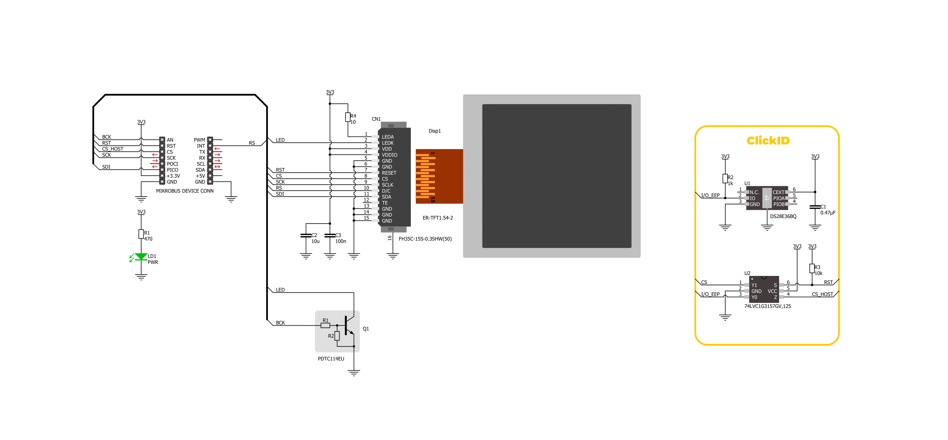 IPS Display 2 Click Schematic schematic