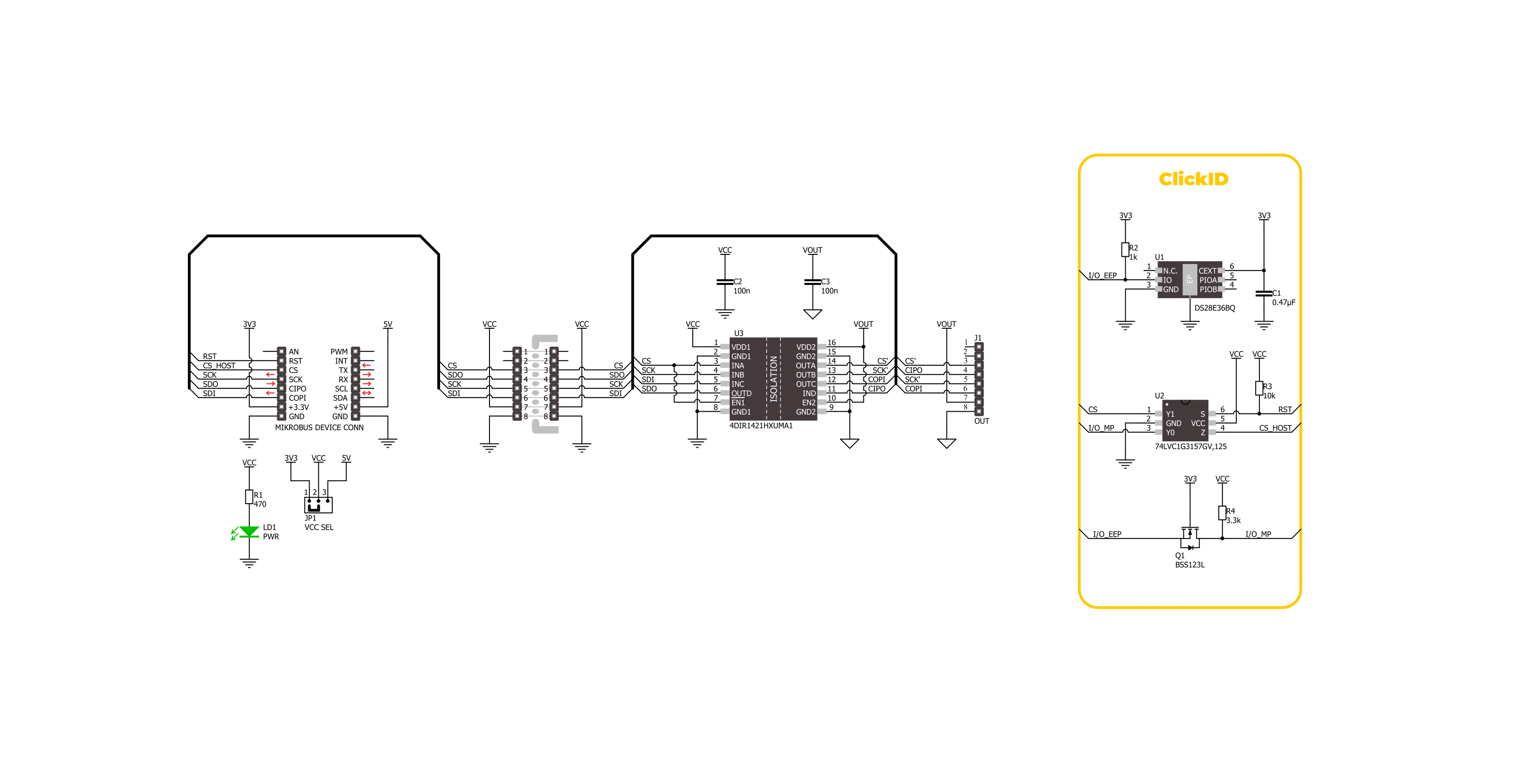 SPI Isolator 9 Click Schematic schematic