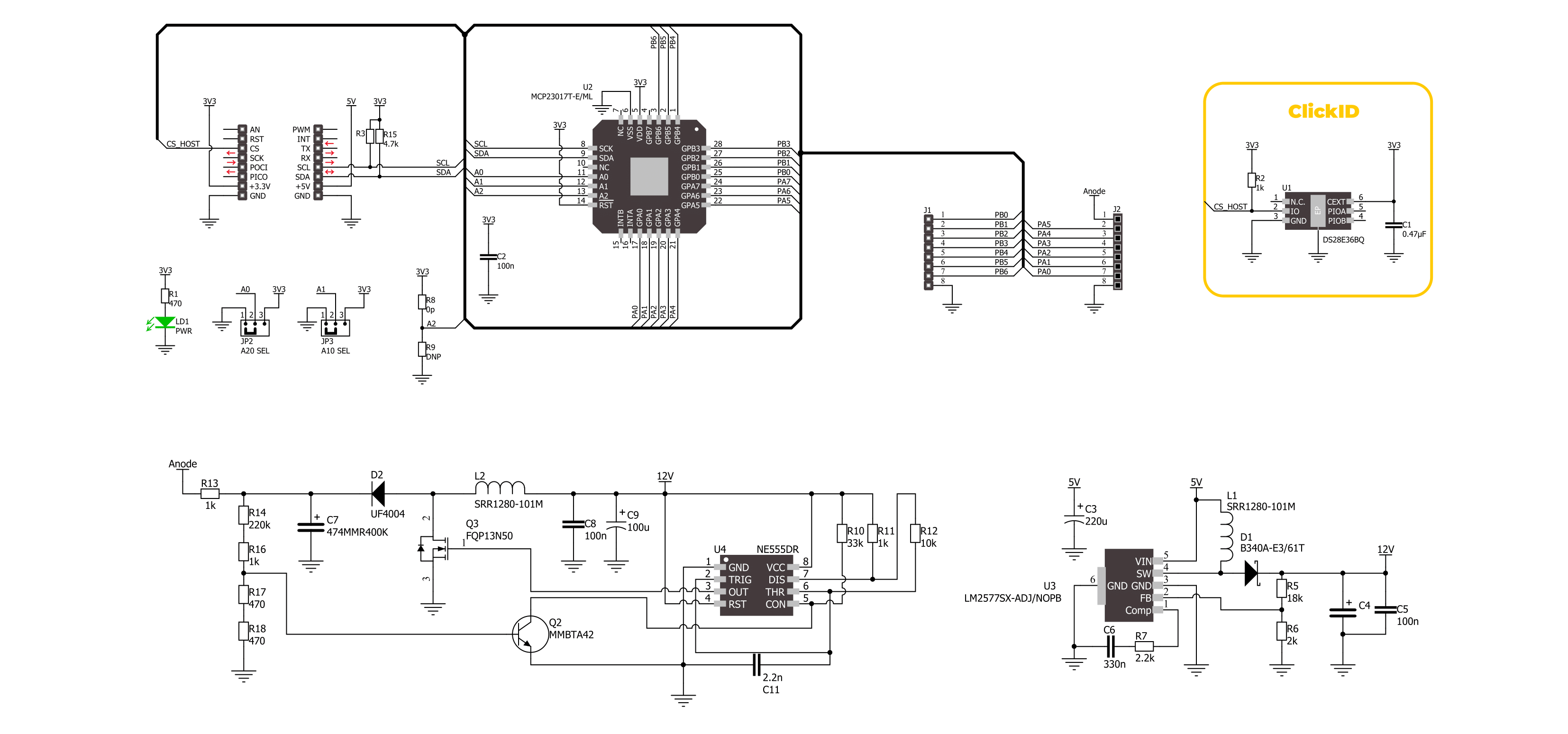 Nixie Power Click Schematic schematic