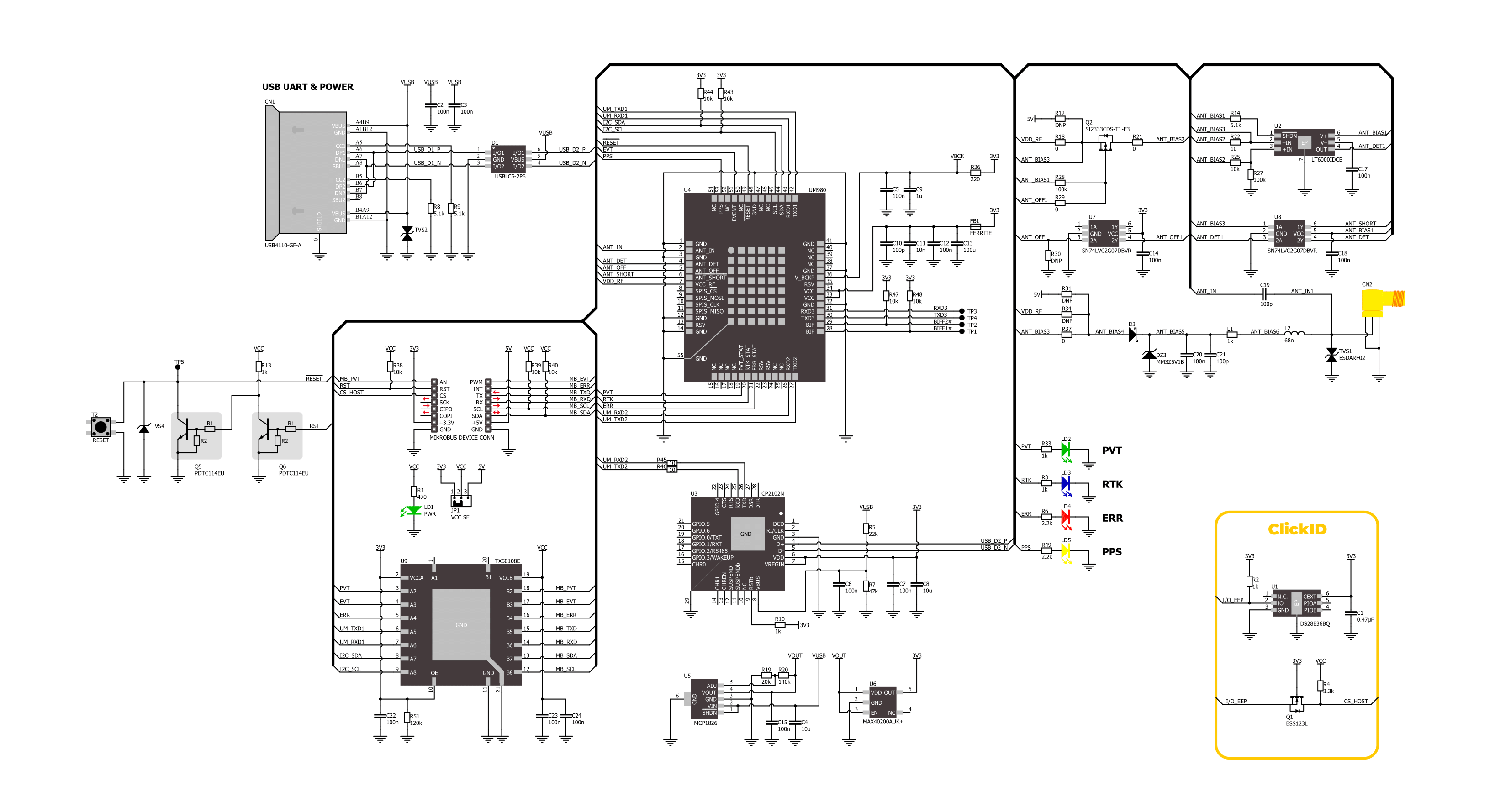 GNSS RTK 5 Click Schematic schematic