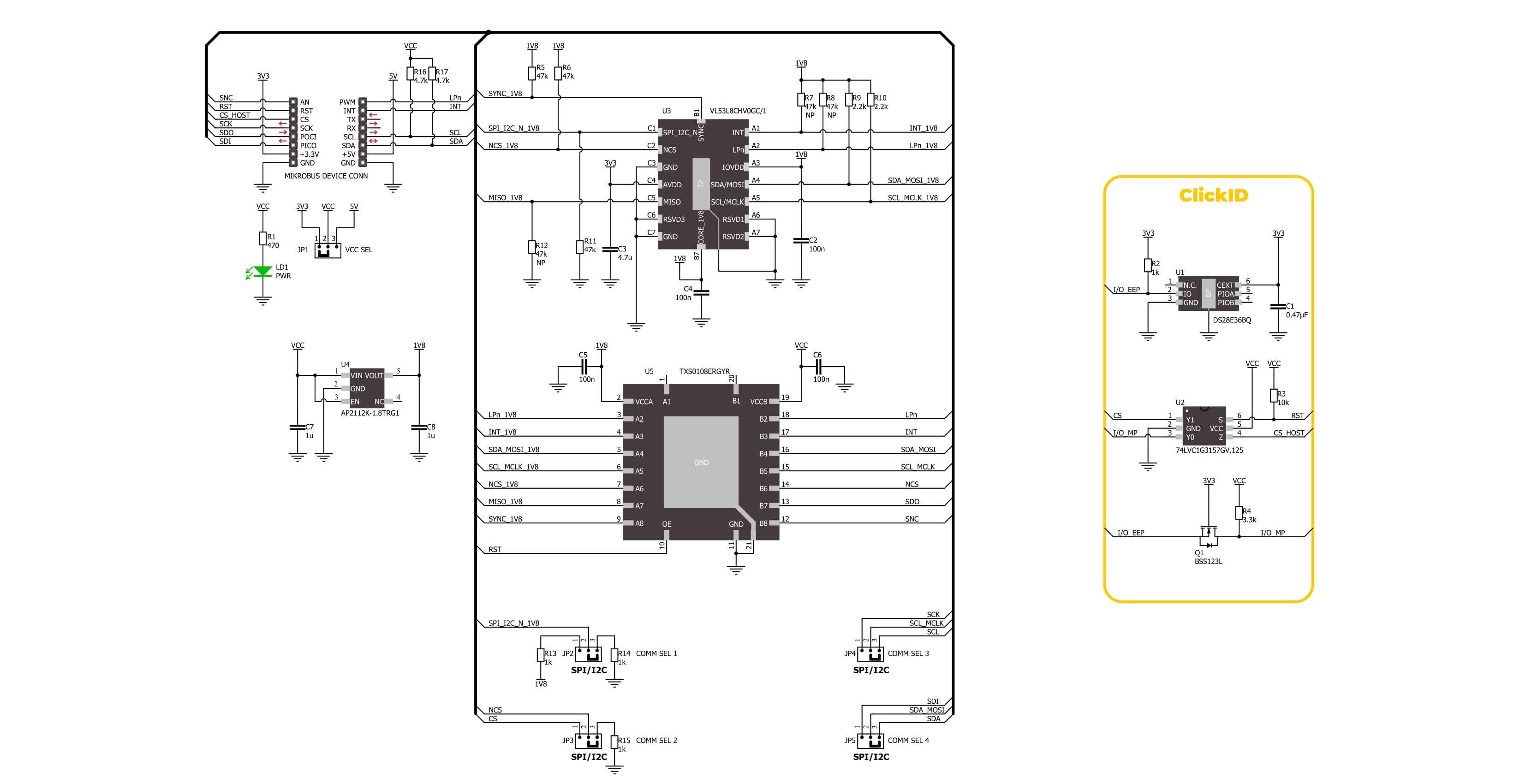 LightRanger 12 Click Schematic schematic