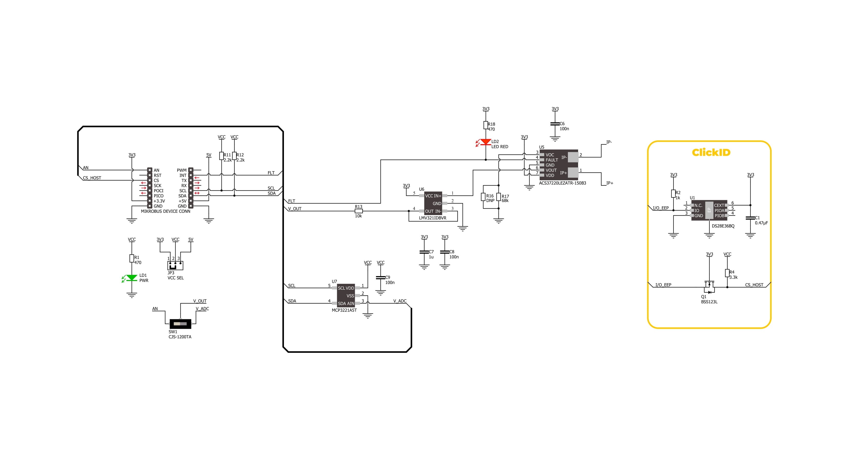 Hall Current 20 Click Schematic schematic