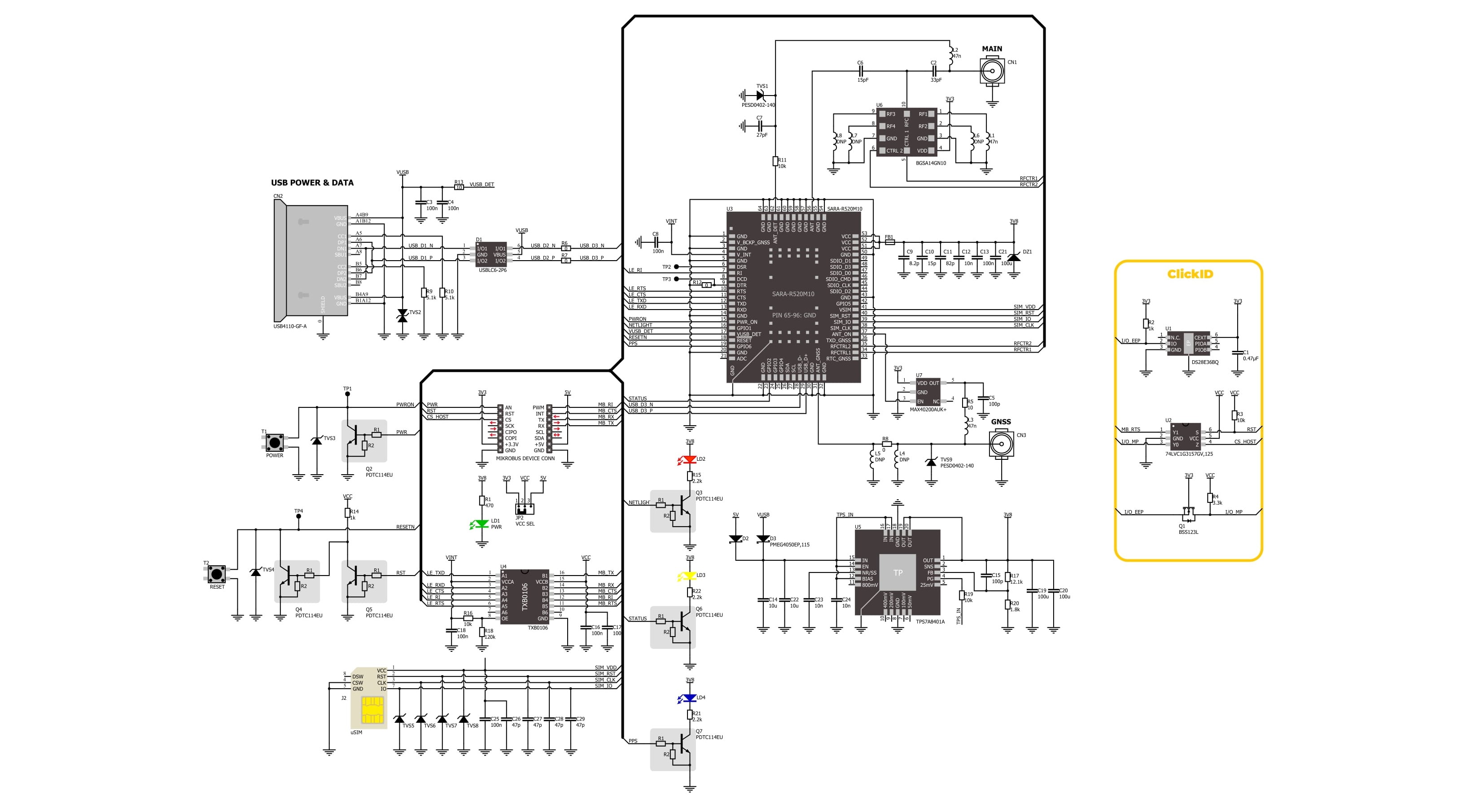 LTE IoT 16 Click Schematic schematic
