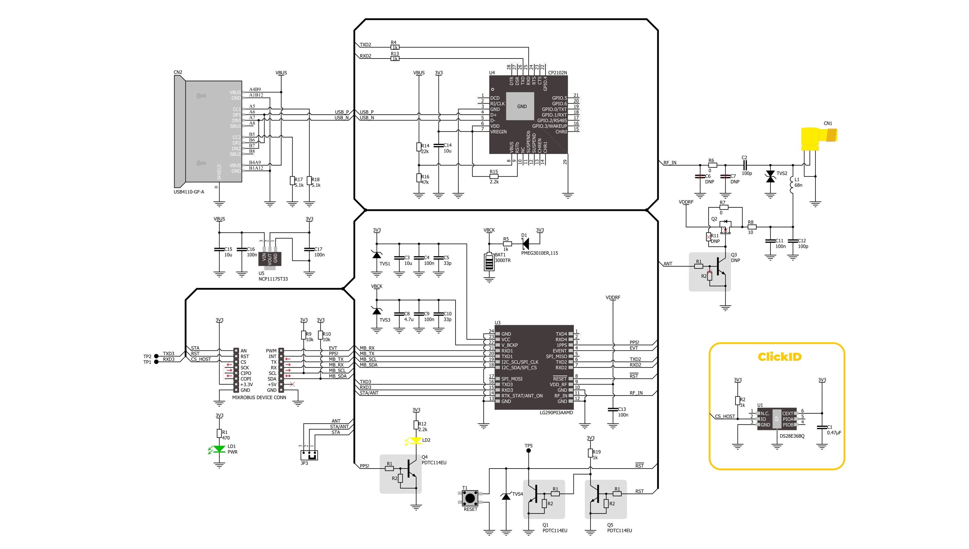 GNSS RTK 4 Click Schematic schematic