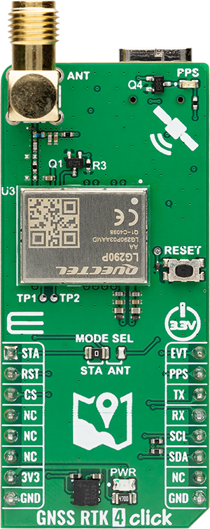 GNSS2 Click front image hardware assembly