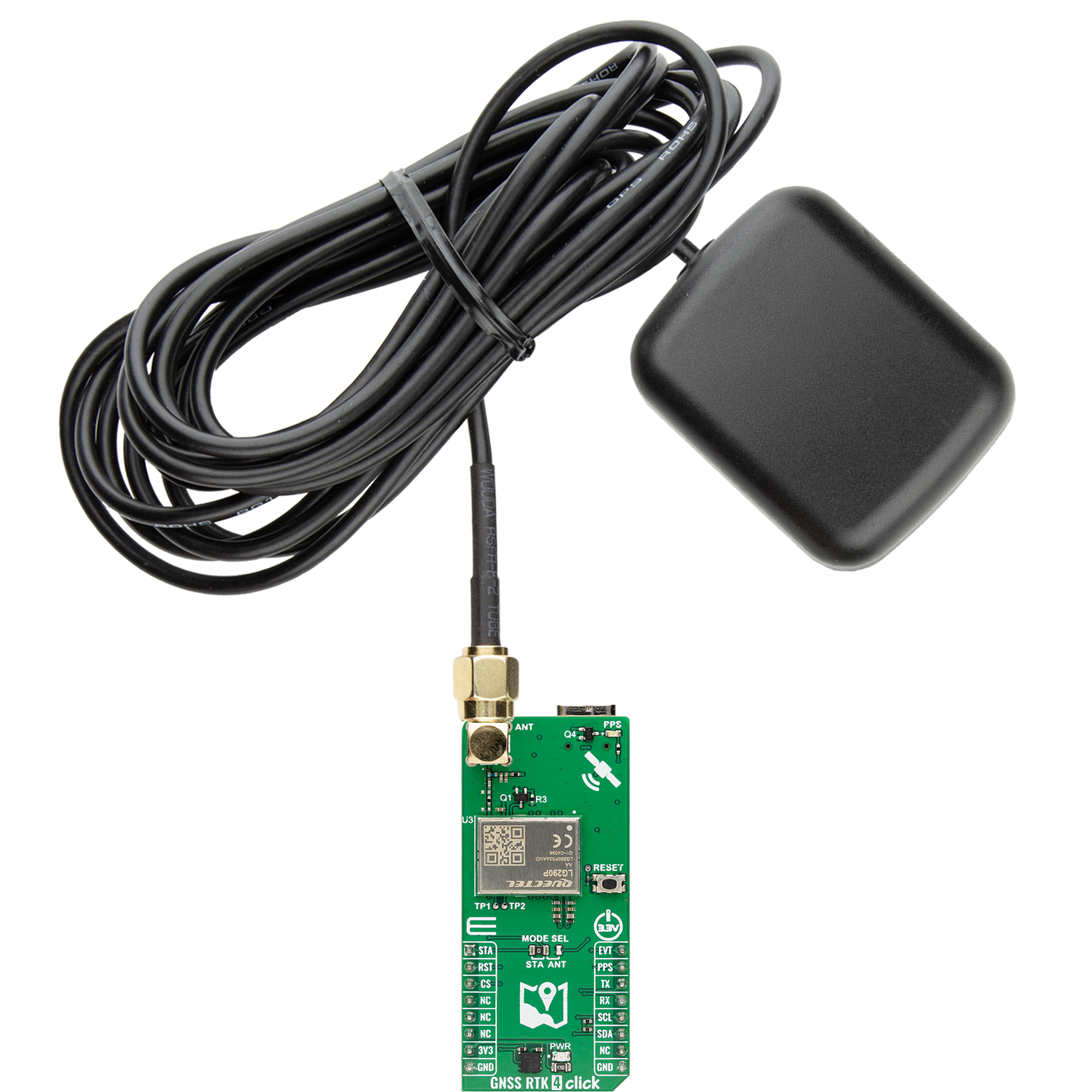 GNSS2 Click complete accessories setup image hardware assembly