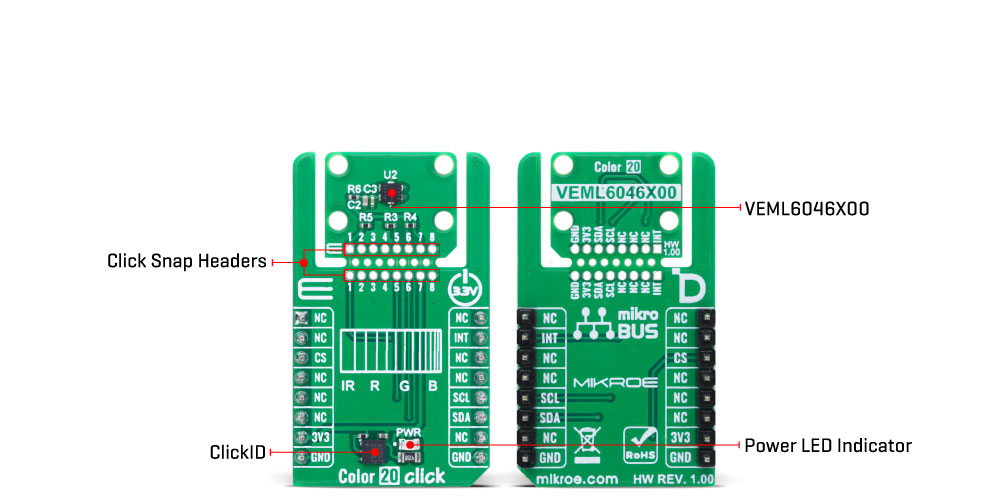 Color 20 Click hardware overview image