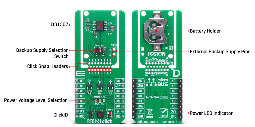 RTC 24 Click hardware overview image