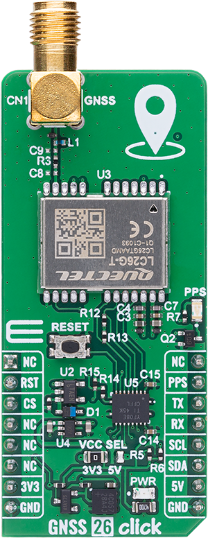 LTE IoT 5 Click front image hardware assembly