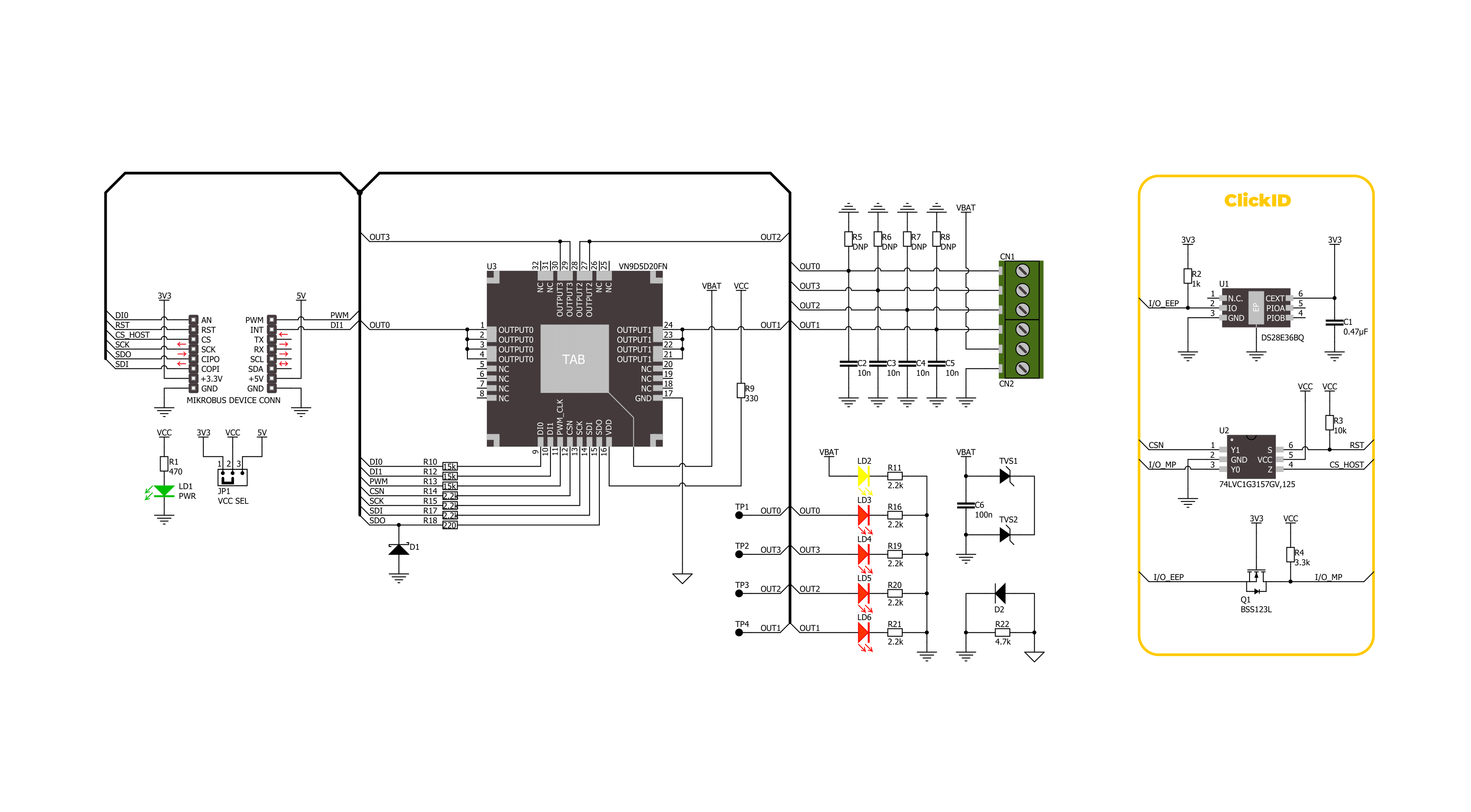 SolidSwitch 9 Click Schematic schematic